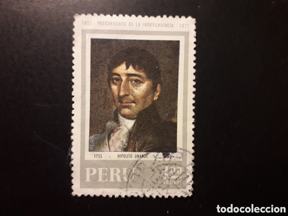 Sellos: PER&Uacute; YVERT A 296 SELLO SUELTO USADO 1971 HIP&Oacute;LITO UNANUE PEDIDO M&Iacute;NIMO 3&euro;