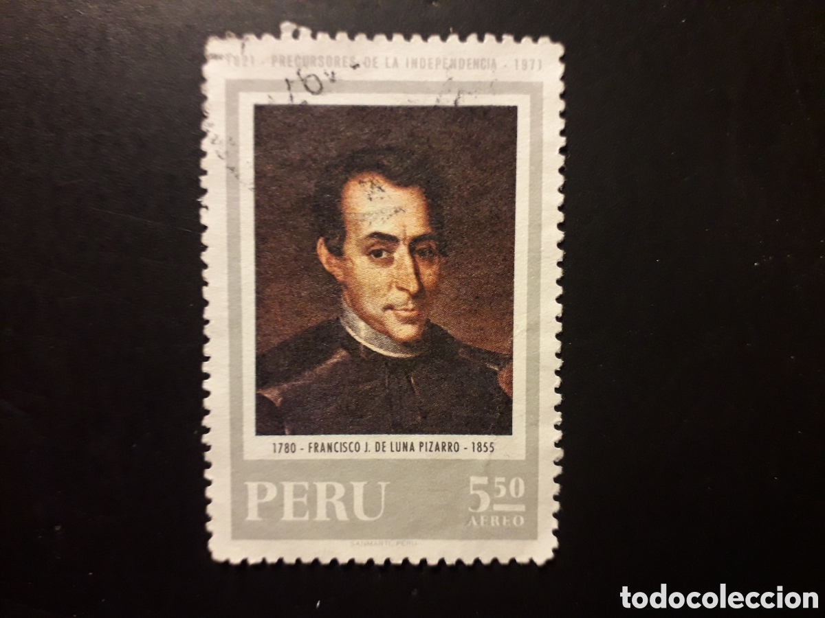 Sellos: PER&Uacute; YVERT A 297 SELLO SUELTO USADO 1971 FRANCISCO J DE LUNA PEDIDO M&Iacute;NIMO 3&euro;