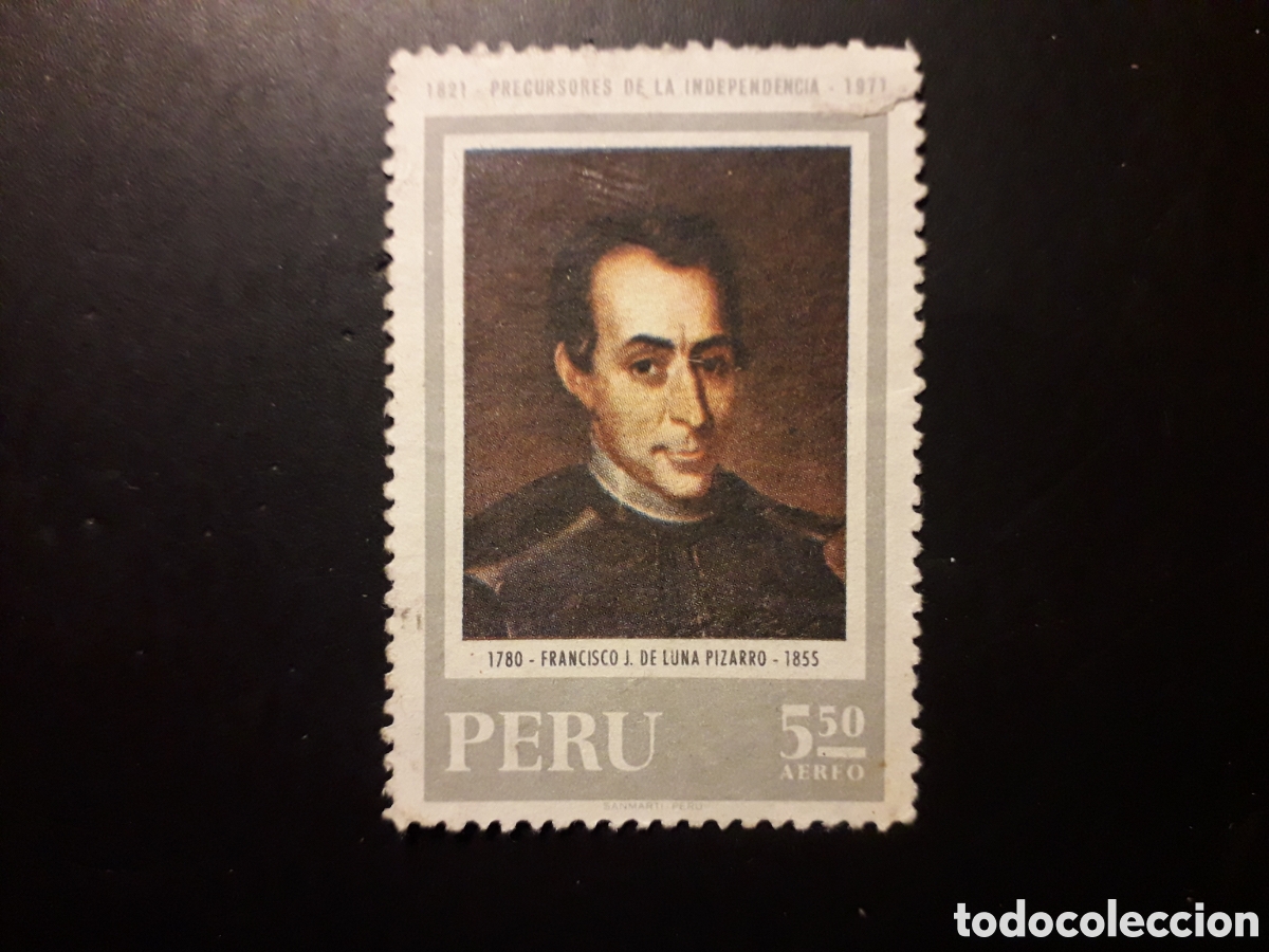 Sellos: PER&Uacute; YVERT A 297 SELLO SUELTO USADO 1971 FRANCISCO J DE LUNA PEDIDO M&Iacute;NIMO 3&euro;