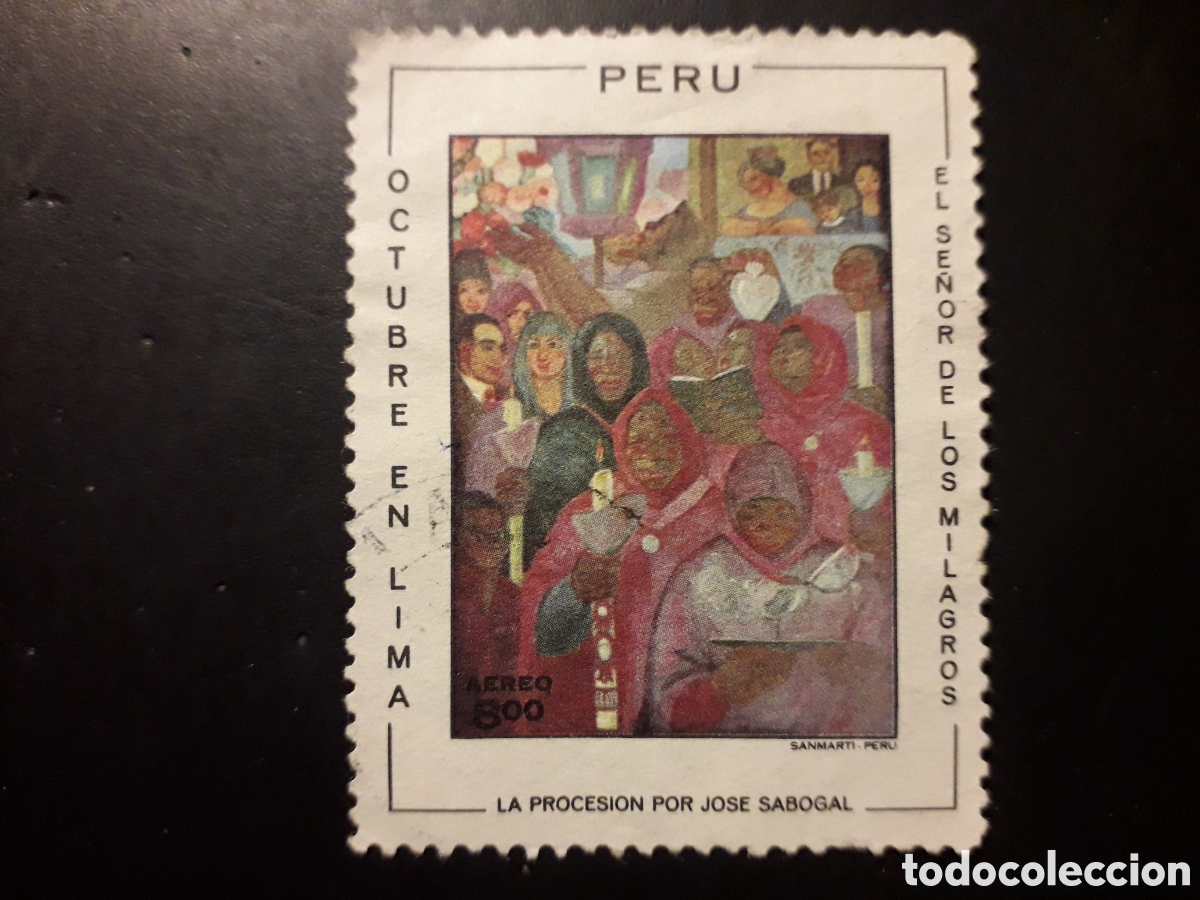 Sellos: PER&Uacute; YVERT A 281 SELLO SUELTO USADO 1970 PINTURAS, FIESTAS, PROCESI&Oacute;N PEDIDO M&Iacute;NIMO 3&euro;
