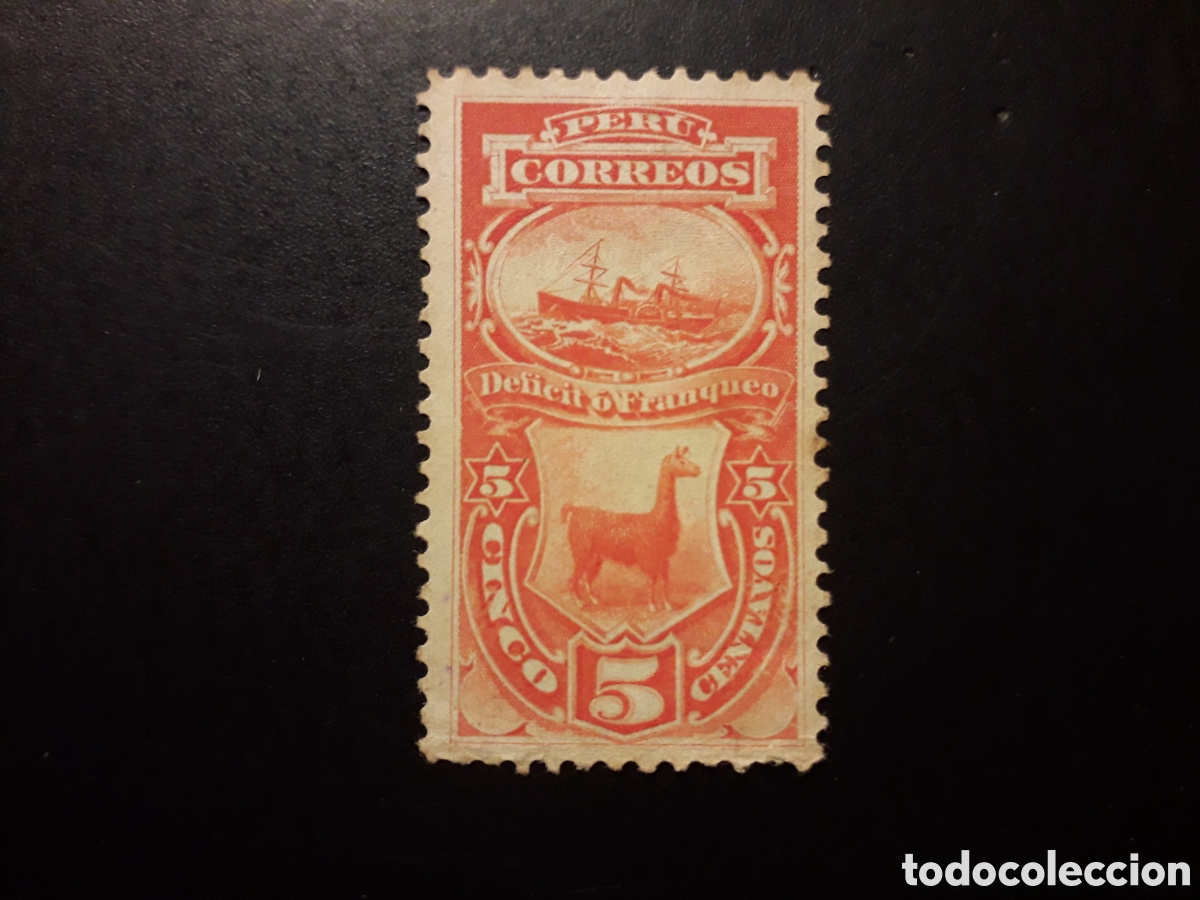Sellos: PER&Uacute; YVERT TASAS 2 SELLO SUELTO USADO 1874-79 BARCO Y LLAMA PEDIDO M&Iacute;NIMO 3&euro;