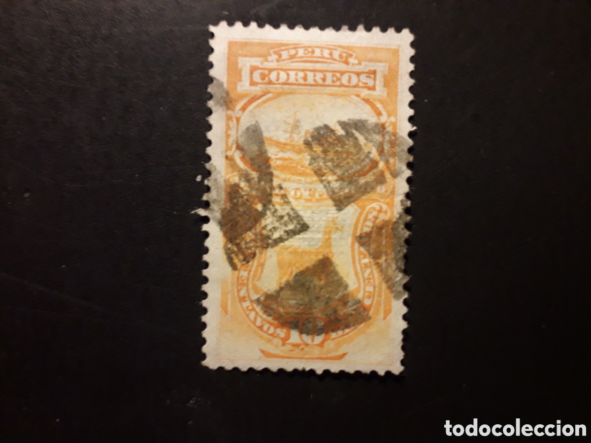 Sellos: PER&Uacute; YVERT TASAS 3 SELLO SUELTO USADO 1874-79 BARCO Y LLAMA PEDIDO M&Iacute;NIMO 3&euro;
