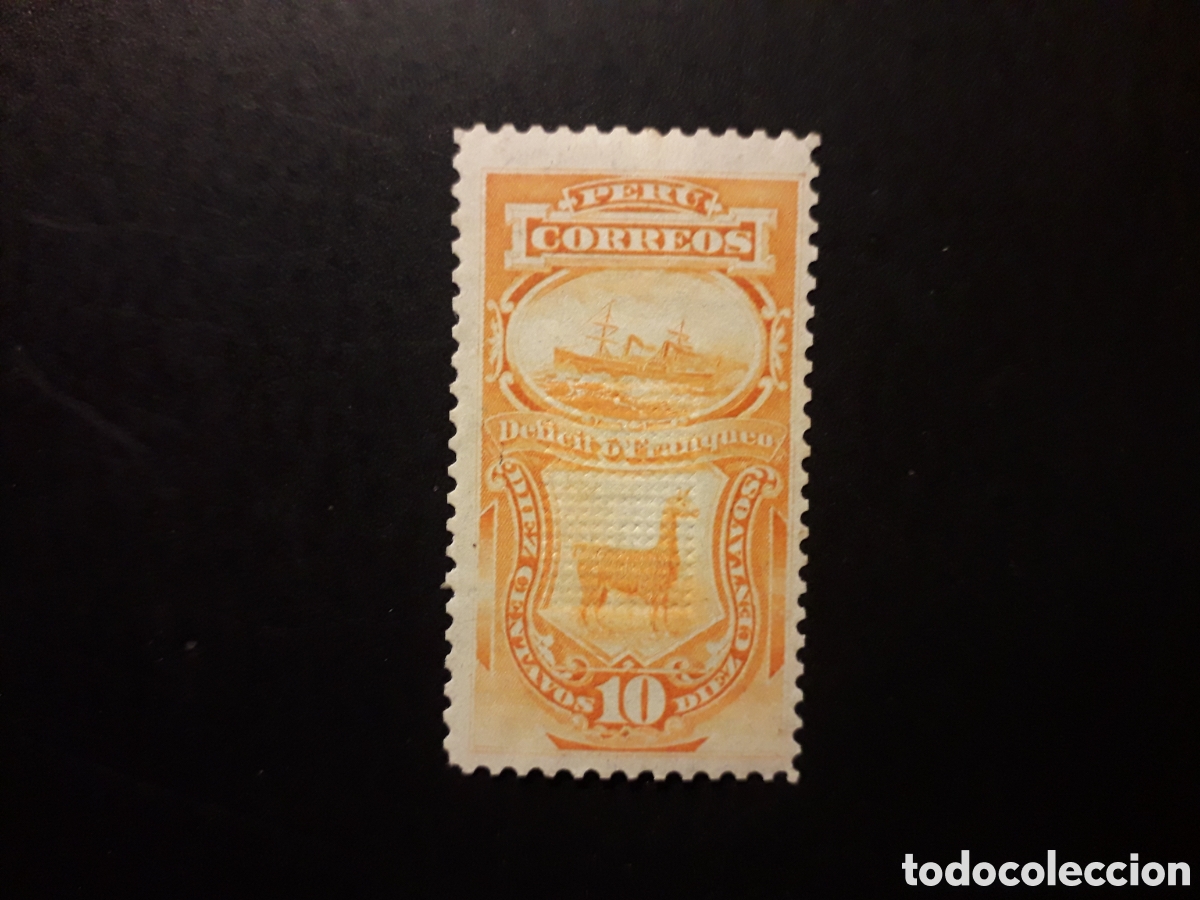 Sellos: PER&Uacute; YVERT TASAS 3 SELLO SUELTO NUEVO CON CHARNELA 1874-79 BARCO Y LLAMA PEDIDO M&Iacute;NIMO 3&euro;