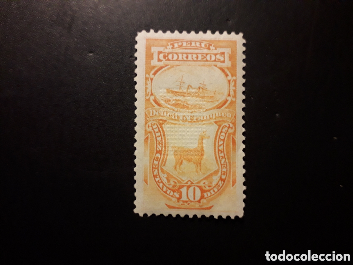 Sellos: PER&Uacute; YVERT TASAS 3 SELLO SUELTO NUEVO CON CHARNELA 1874-79 BARCO Y LLAMA PEDIDO M&Iacute;NIMO 3&euro;