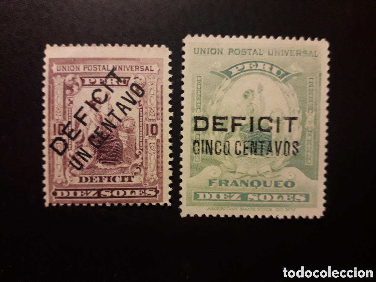 Sellos: PER&Uacute; YVERT TASAS 40/1 SERIE COMPLETA USADA 1902 SOBRECARGADOS, PEDIDO M&Iacute;NIMO 3&euro;