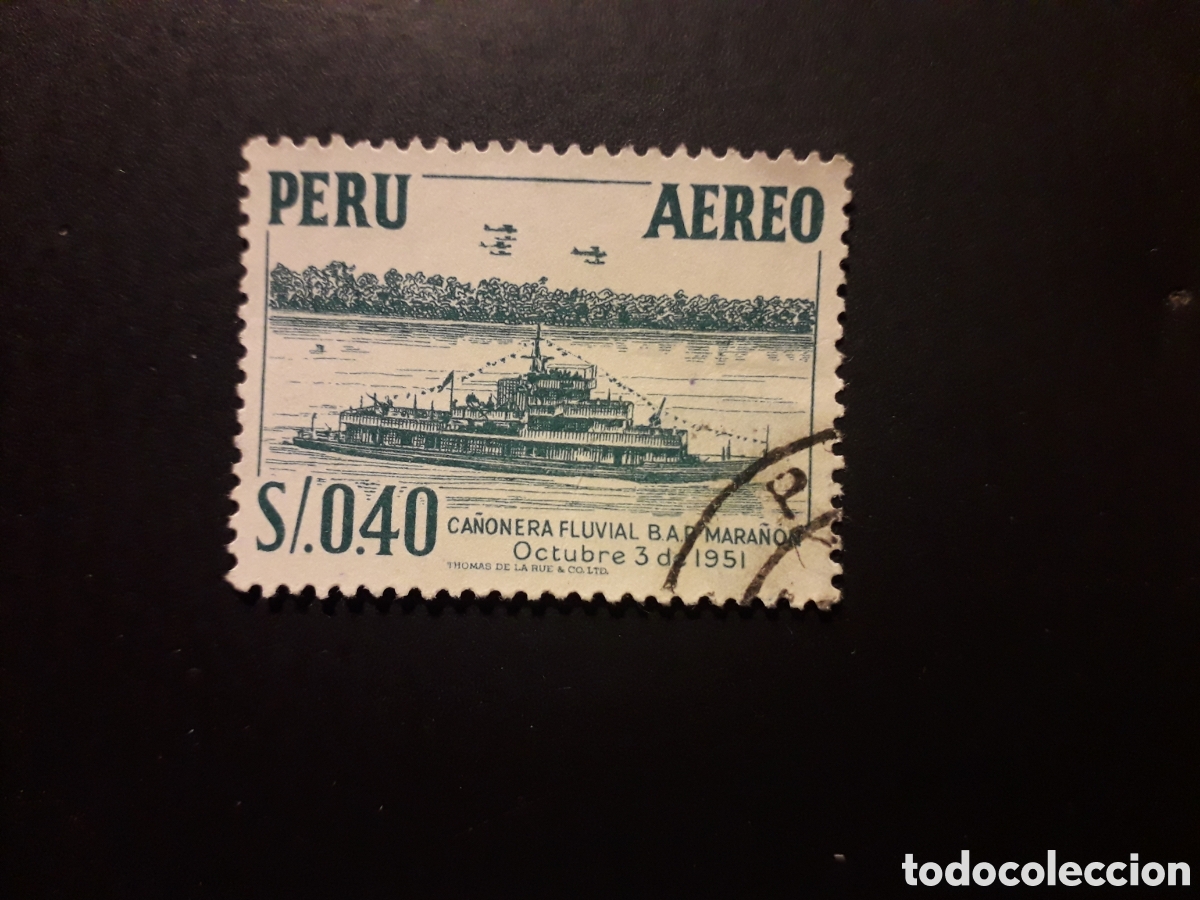 Sellos: PER&Uacute; YVERT A 120 SELLO SUELTO USADO 1957-60 BARCOS PEDIDO M&Iacute;NIMO 3&euro;