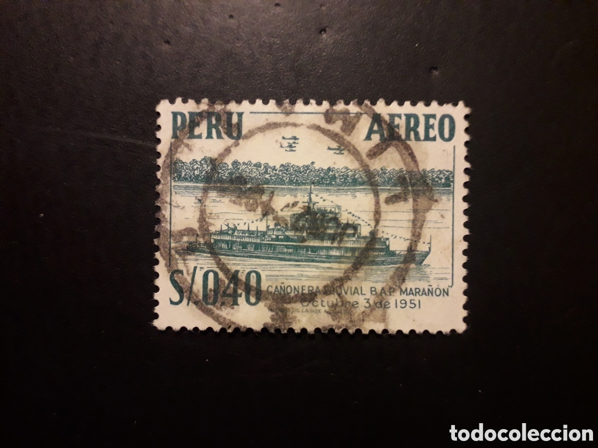 Sellos: PER&Uacute; YVERT A 120 SELLO SUELTO USADO 1957-60 BARCOS PEDIDO M&Iacute;NIMO 3&euro;