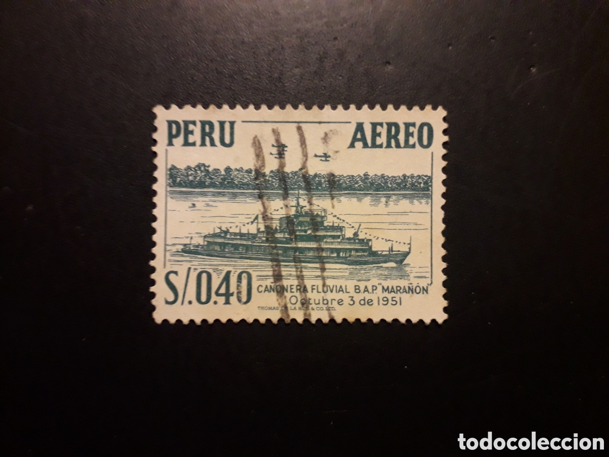 Sellos: PER&Uacute; YVERT A 120 SELLO SUELTO USADO 1957-60 BARCOS PEDIDO M&Iacute;NIMO 3&euro;
