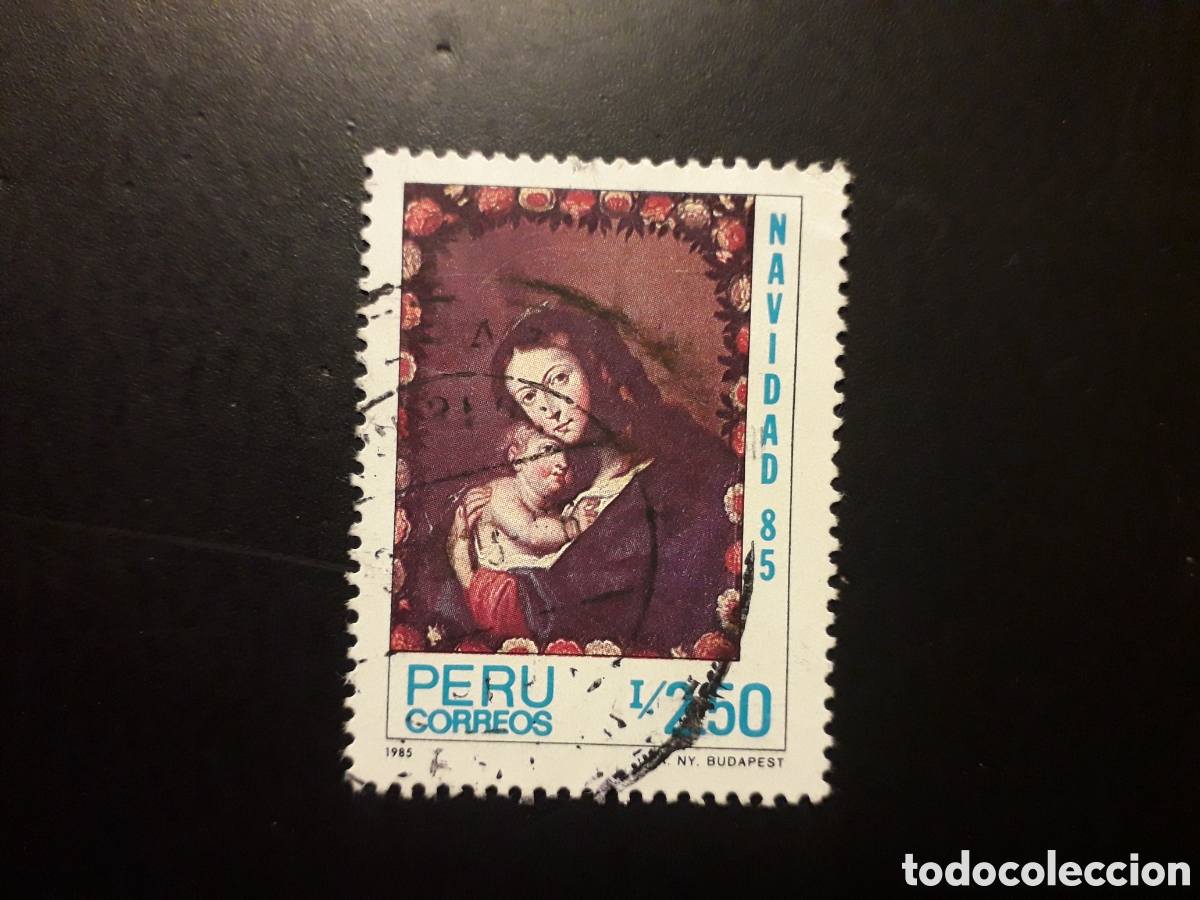 Sellos: PER&Uacute; YVERT 815 SERIE COMPLETA USADA 1985 NAVIDAD, PINTURAS PEDIDO M&Iacute;NIMO 3&euro;