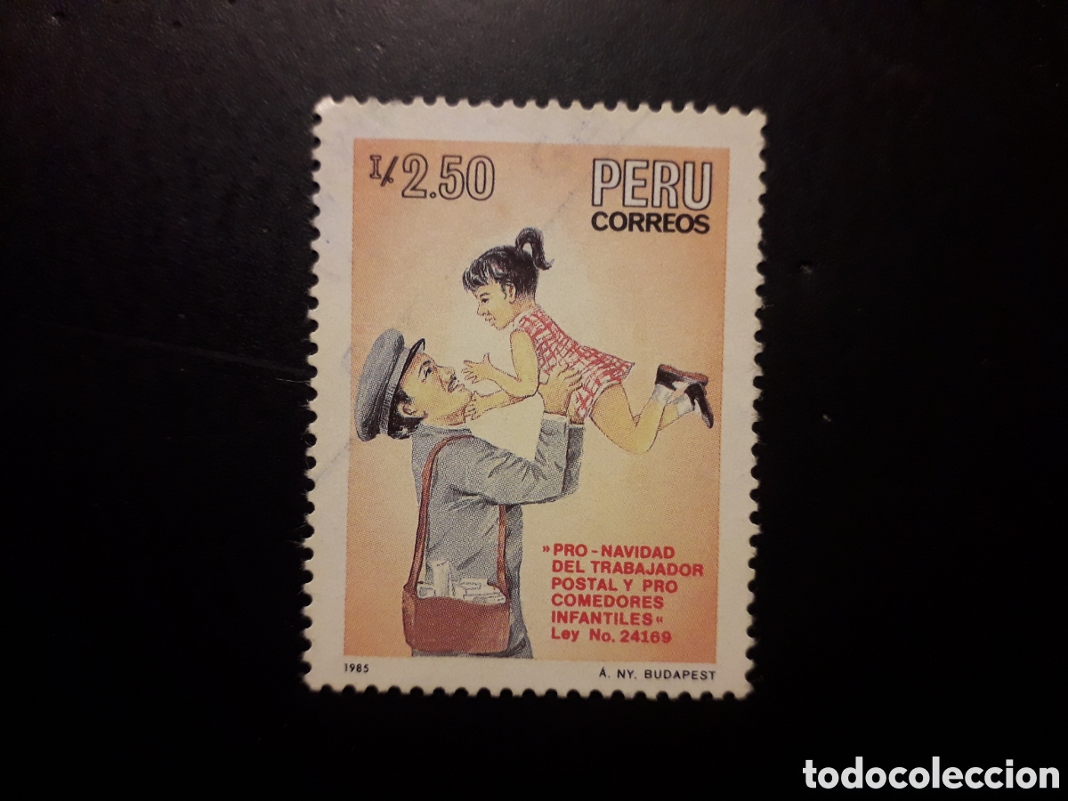 Sellos: PER&Uacute; YVERT 816 SERIE COMPLETA USADA 1985 NAVIDAD, CARTERO PEDIDO M&Iacute;NIMO 3&euro;