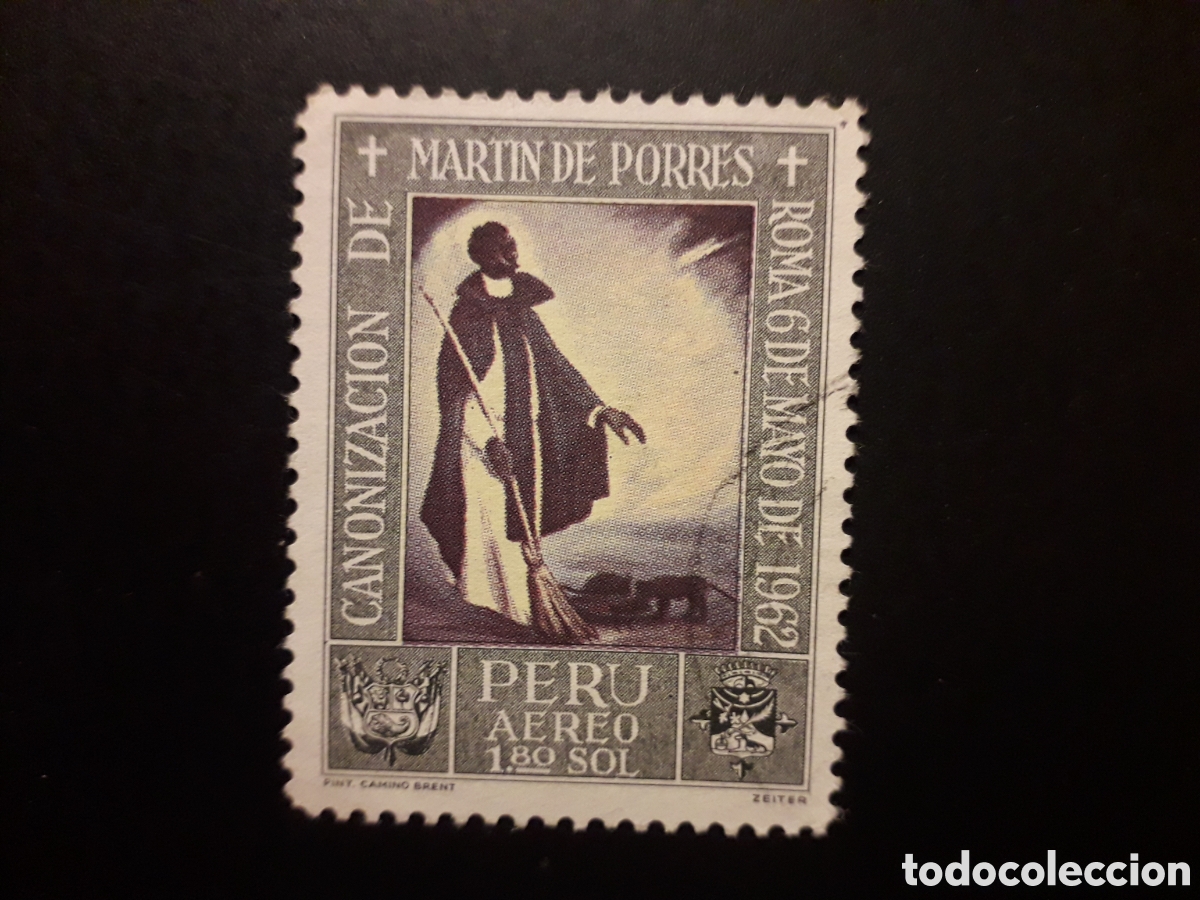 Sellos: PER&Uacute; YVERT A 199 SELLO SUELTO USADO 1962 SAN MART&Iacute;N DE PORRES PEDIDO M&Iacute;NIMO 3&euro;