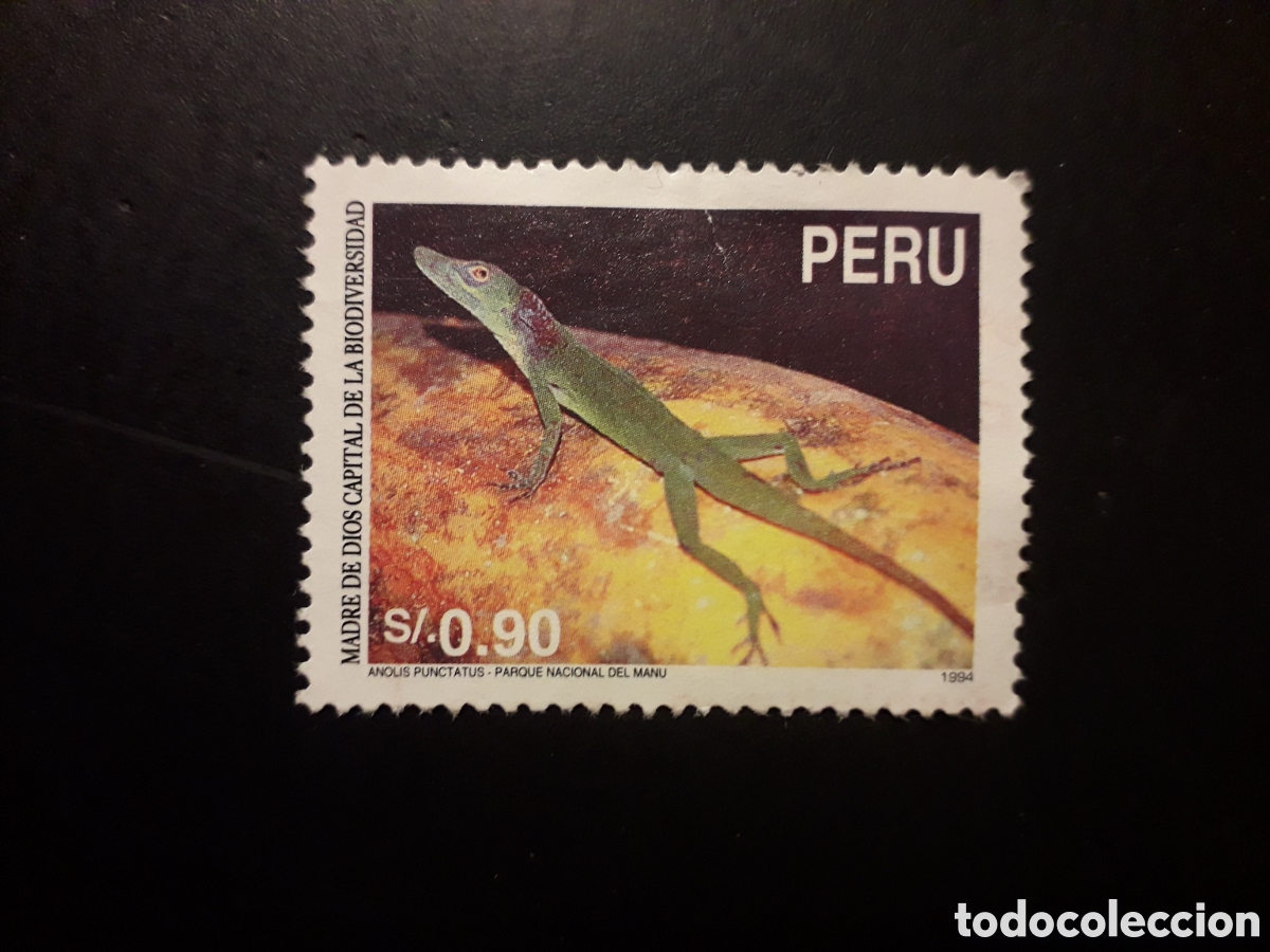 Sellos: PER&Uacute; YVERT 1068 SELLO SUELTO USADO 1995 FAUNA, REPTILES LAGARTO PEDIDO M&Iacute;NIMO 3&euro;