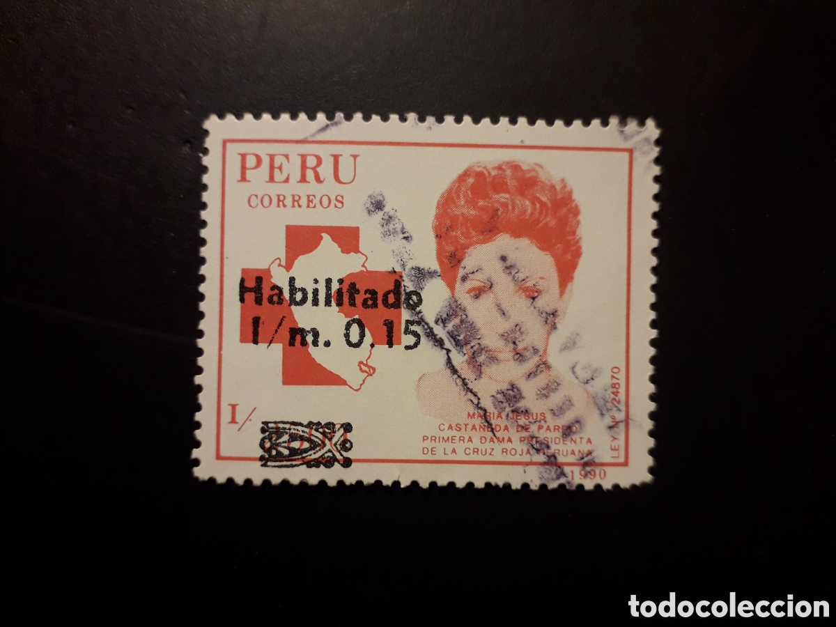 Sellos: PER&Uacute; YVERT 949 SERIE COMPLETA USADA 1991 SOBRECARGADO PEDIDO M&Iacute;NIMO 3&euro;