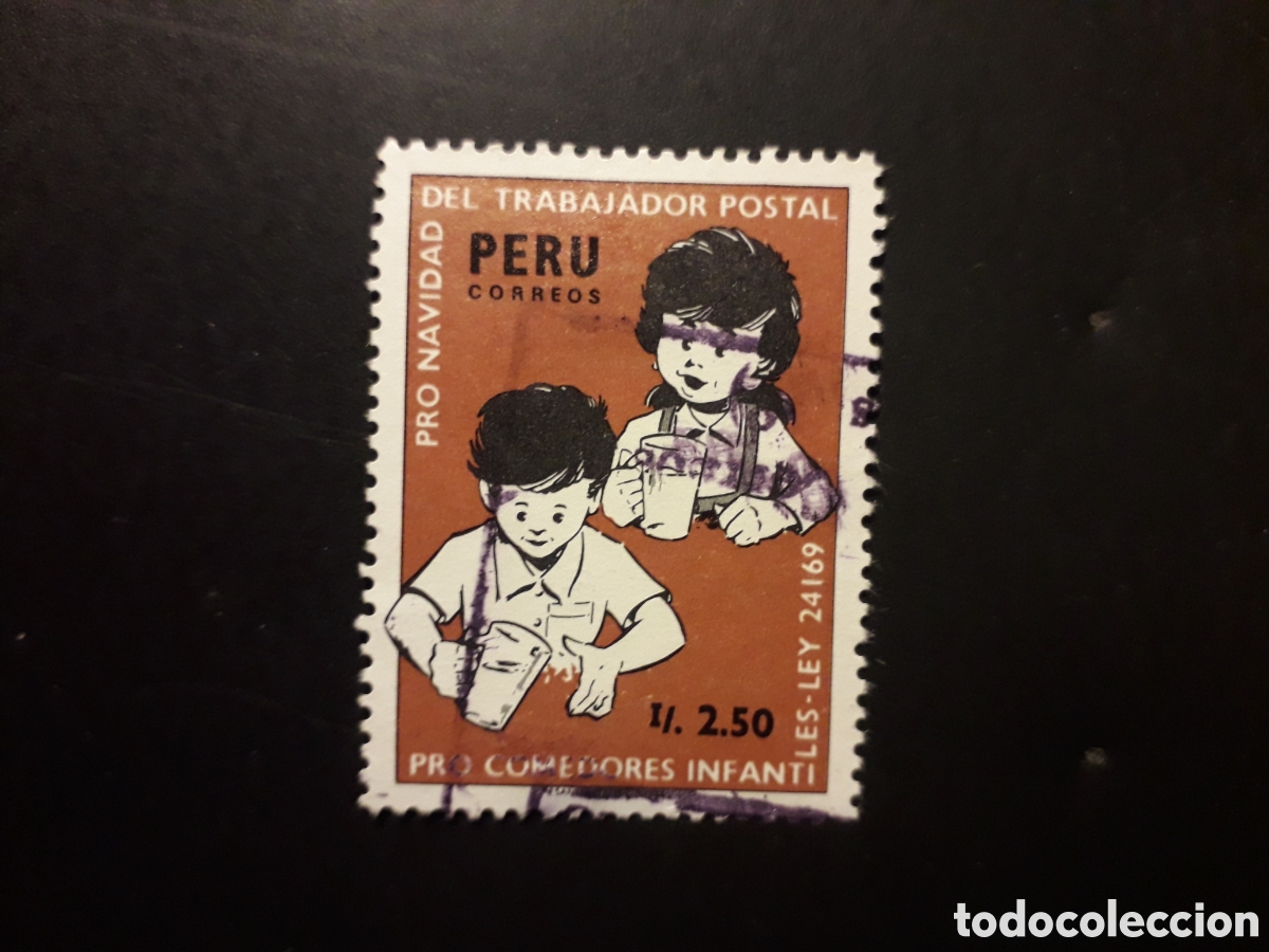 Sellos: PER&Uacute; YVERT 948 SERIE COMPLETA USADA 1986 NAVIDAD, PRO COMEDOR INFANTIL PEDIDO M&Iacute;NIMO 3&euro;