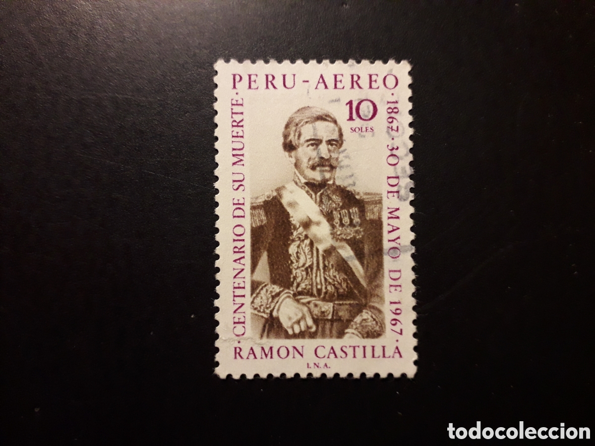Sellos: PER&Uacute; YVERT A 239 SELLO SUELTO USADO 1969 MARISCAL RAM&Oacute;N CASTILLA PEDIDO M&Iacute;NIMO 3&euro;