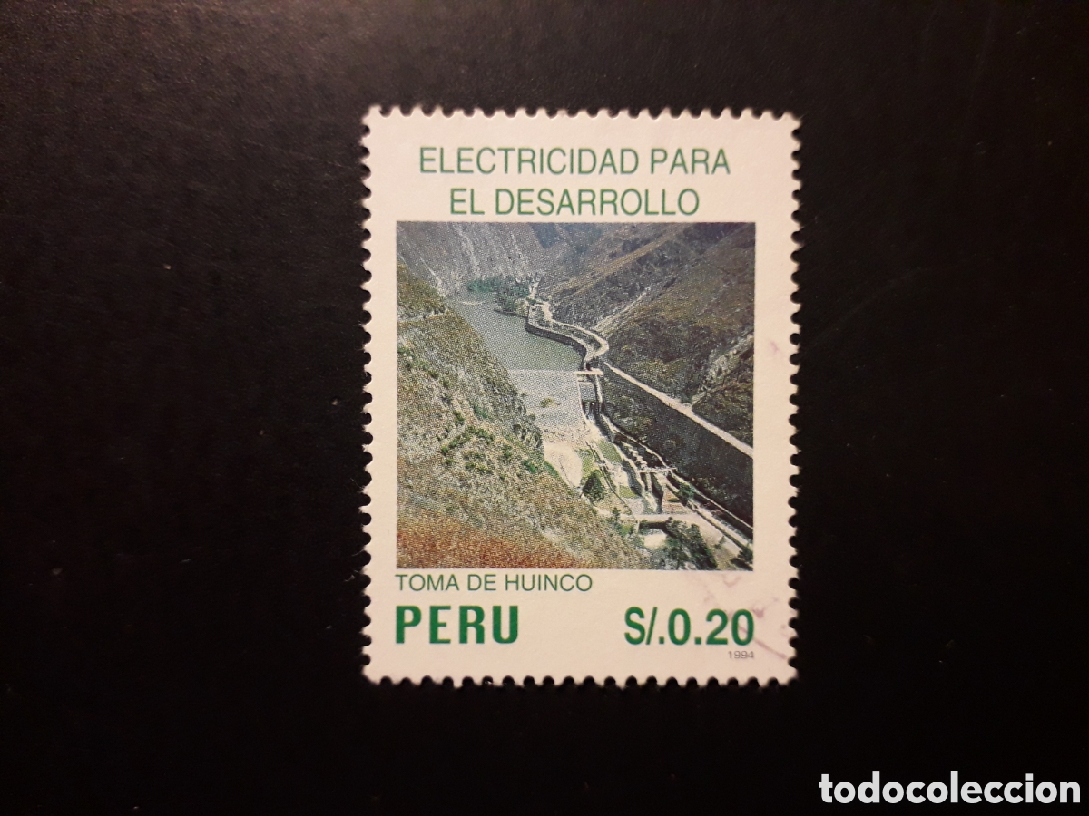 Sellos: PER&Uacute; YVERT 1069 SELLO SUELTO USADO 1995 ELECTRICIDAD, PRESAS PEDIDO M&Iacute;NIMO 3&euro;