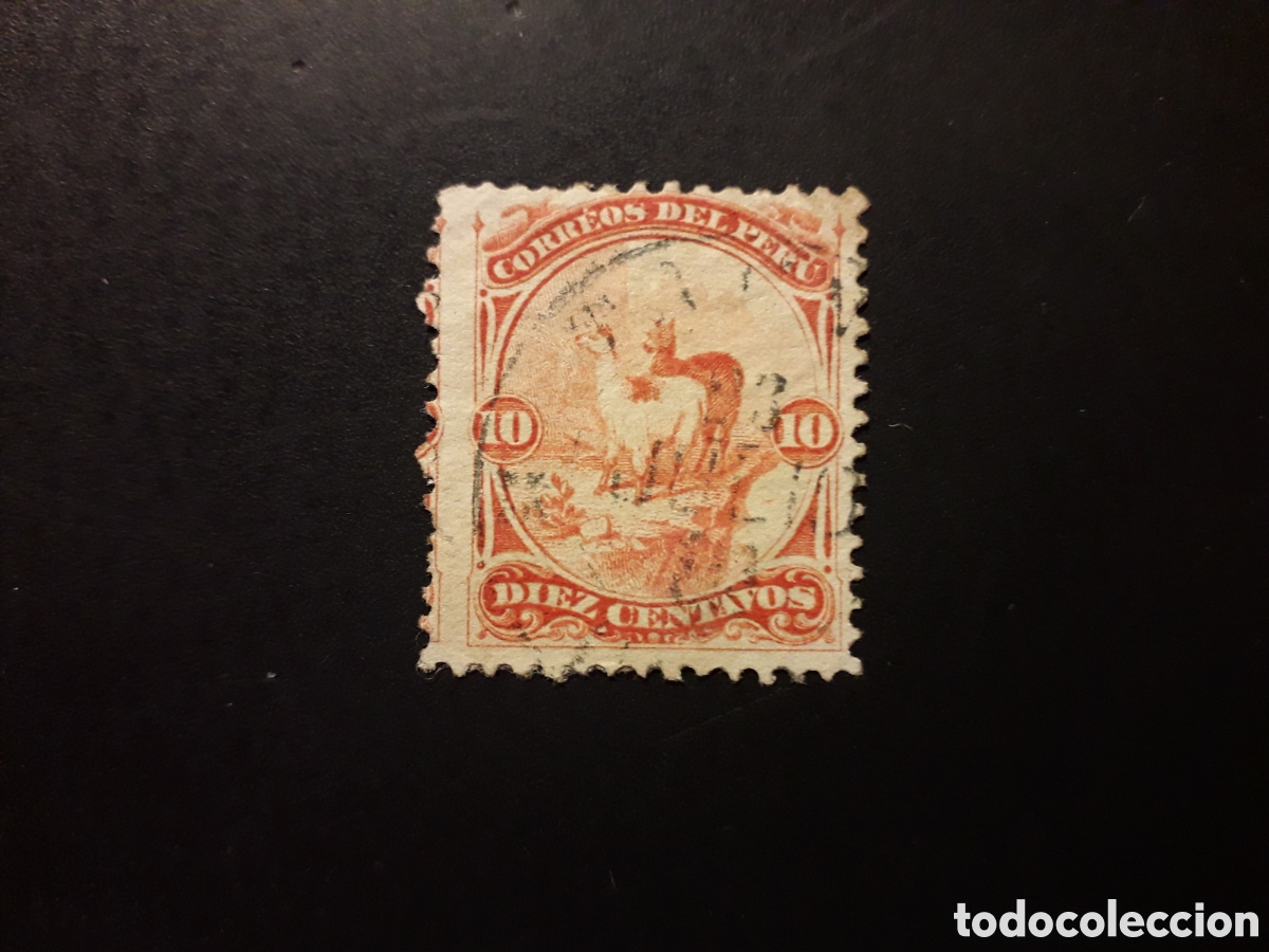 Sellos: PER&Uacute; YVERT 11 SELLO SUELTO USADO 1866 LLAMAS PEDIDO M&Iacute;NIMO 3&euro;