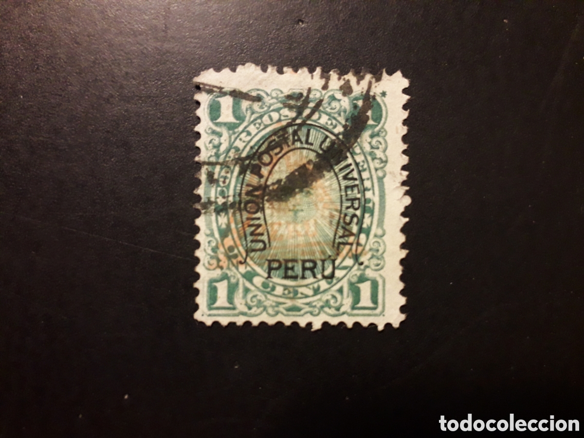Sellos: PER&Uacute; YVERT 65 SELLO SUELTO USADO 1883 SOBRECARGADO PEDIDO M&Iacute;NIMO 3&euro;