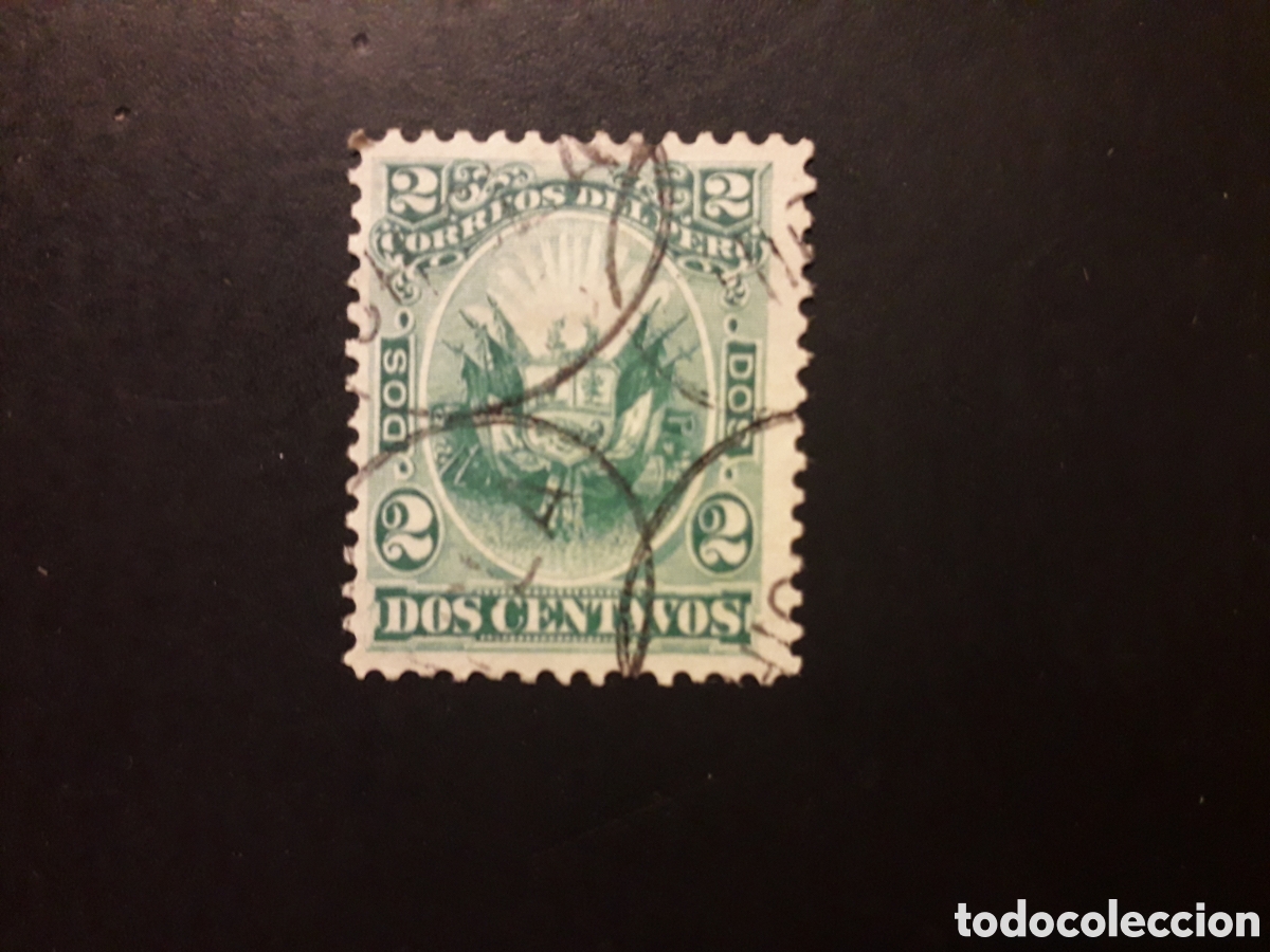 Sellos: PER&Uacute; YVERT 77 SELLO SUELTO USADO 1884-86 ESCUDO PEDIDO M&Iacute;NIMO 3&euro;