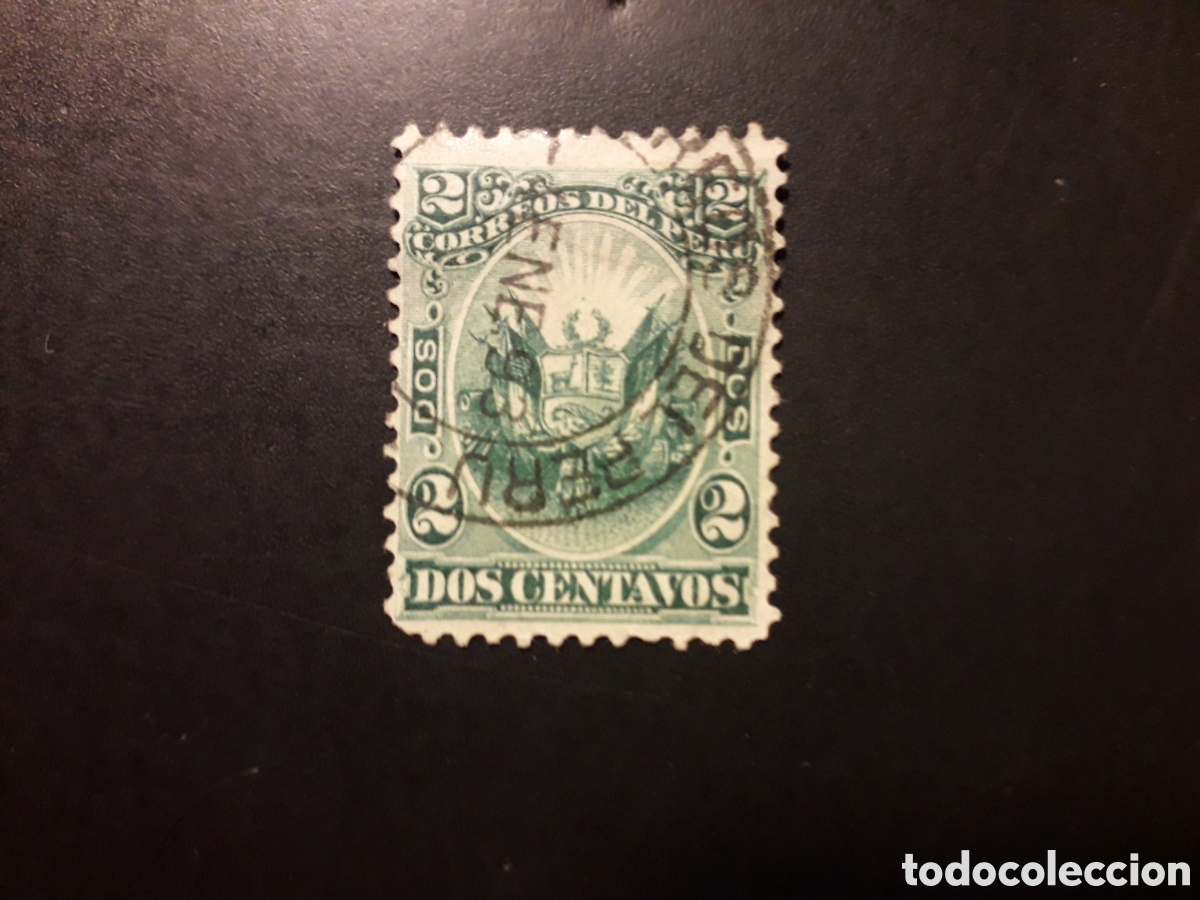 Sellos: PER&Uacute; YVERT 77 SELLO SUELTO USADO 1884-86 ESCUDO PEDIDO M&Iacute;NIMO 3&euro;