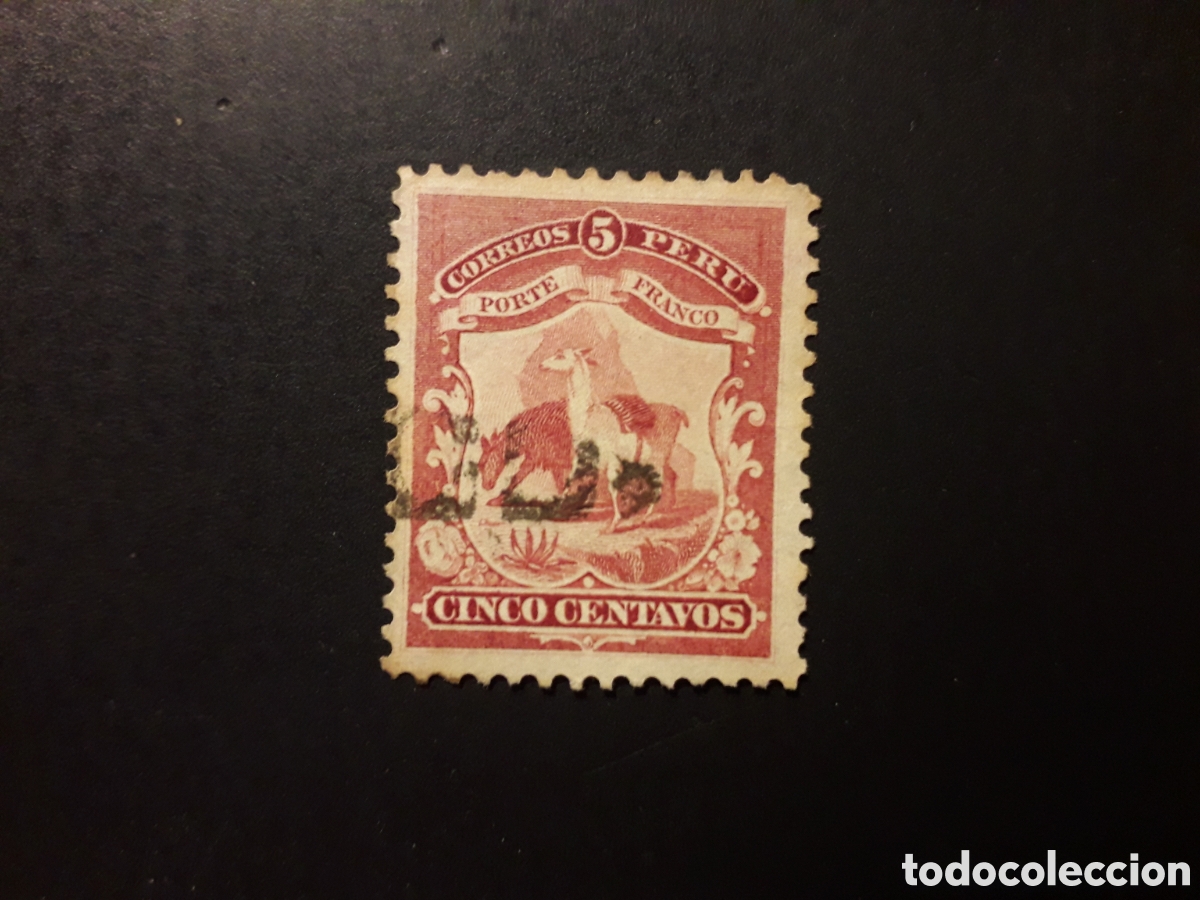 Sellos: PER&Uacute; YVERT 103 SELLO SUELTO USADO 1895 LLAMAS PEDIDO M&Iacute;NIMO 3&euro;