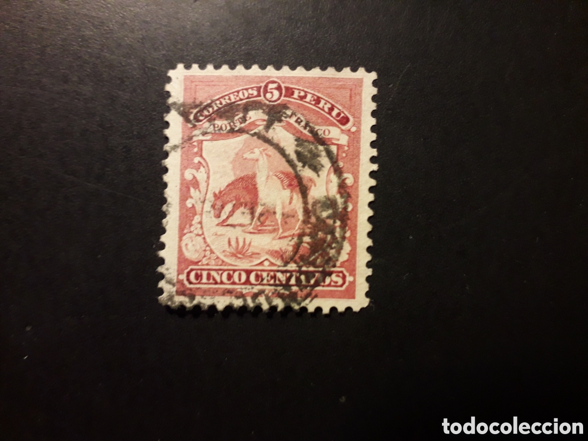 Sellos: PER&Uacute; YVERT 103 SELLO SUELTO USADO 1895 LLAMAS PEDIDO M&Iacute;NIMO 3&euro;