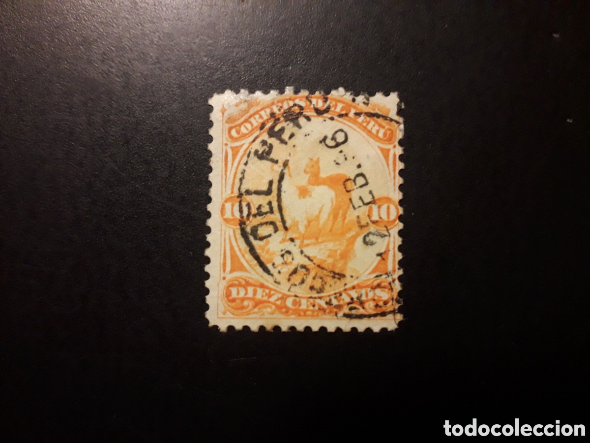 Sellos: PER&Uacute; YVERT 104 SELLO SUELTO USADO 1895 LLAMAS PEDIDO M&Iacute;NIMO 3&euro;