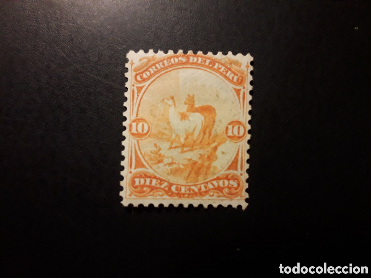 Sellos: PER&Uacute; YVERT 104 SELLO SUELTO USADO 1895 LLAMAS PEDIDO M&Iacute;NIMO 3&euro;