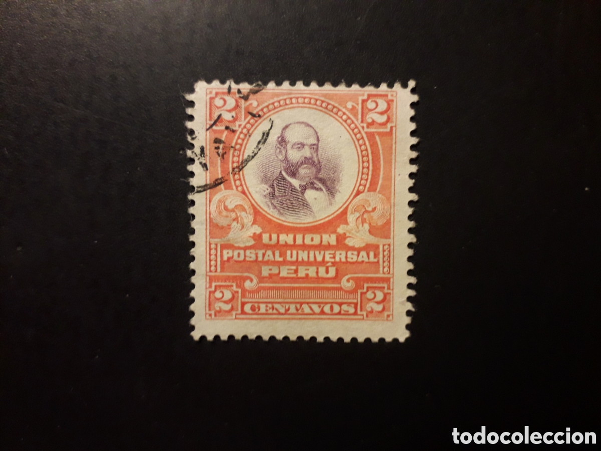 Sellos: PER&Uacute; YVERT 134 SELLO SUELTO USADO 1907 ALMIRANTE MIGUEL GRAU PEDIDO M&Iacute;NIMO 3&euro;