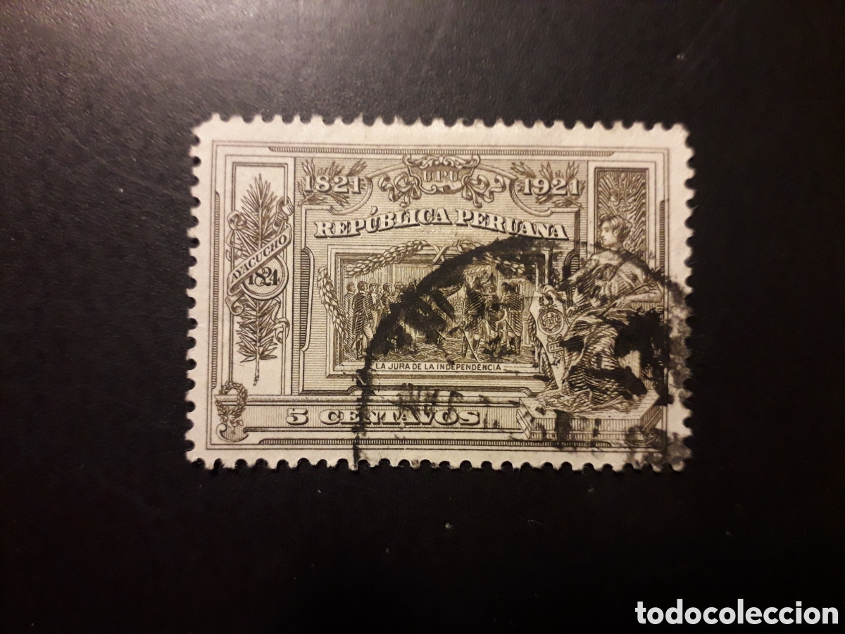 Sellos: PER&Uacute; YVERT 192 SELLO SUELTO USADO 1921 INDEPENDENCIA PEDIDO M&Iacute;NIMO 3&euro;