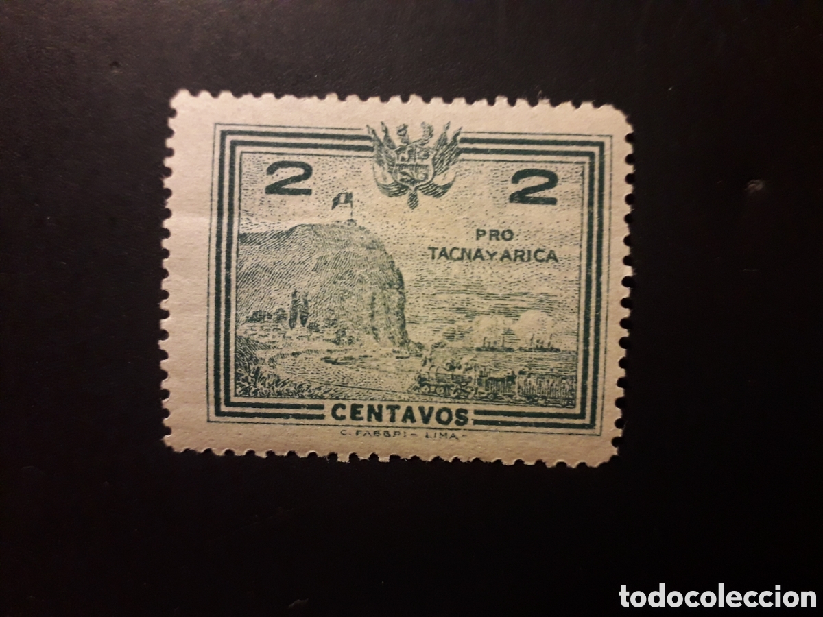 Sellos: PER&Uacute; YVERT 230 SELLO SUELTO CON CHARNELA 1927-28 TACNA Y ARICA PEDIDO M&Iacute;NIMO 3&euro;