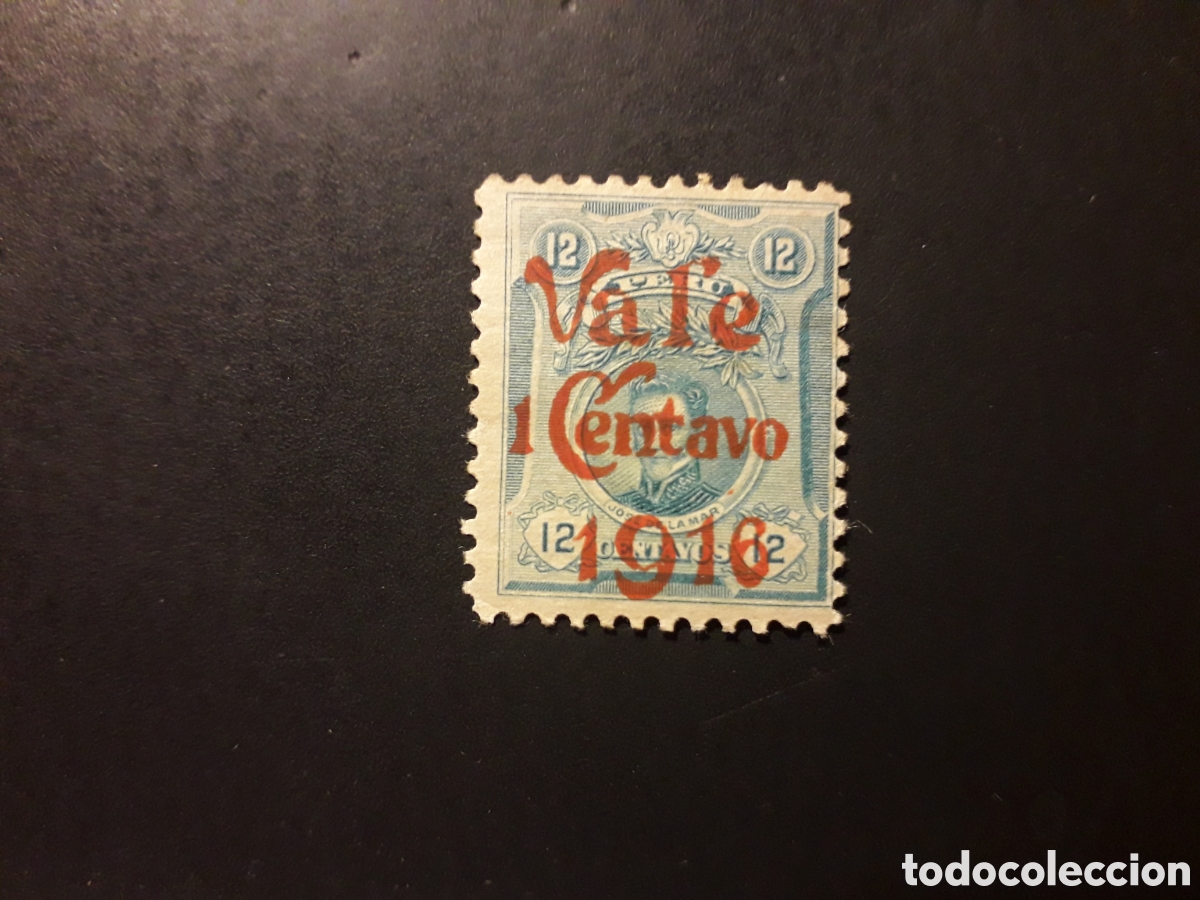 Sellos: PER&Uacute; YVERT 162 SELLO SUELTO SIN GOMA USADO 1916 SOBRECARGADO PEDIDO M&Iacute;NIMO 3&euro;