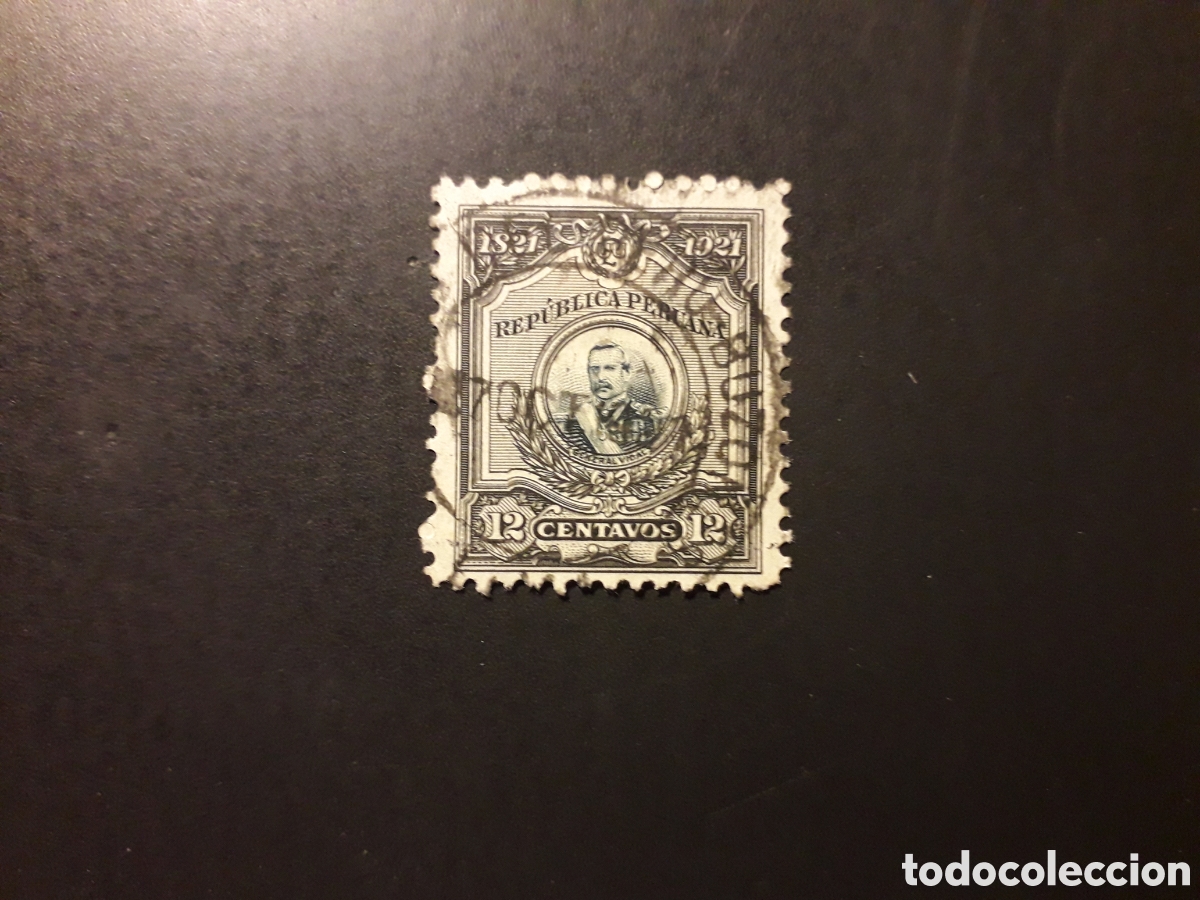 Sellos: PER&Uacute; YVERT 195 SELLO SUELTO USADO 1921 INDEPENDENCIA, GENERAL VIDAL PEDIDO M&Iacute;NIMO 3&euro;