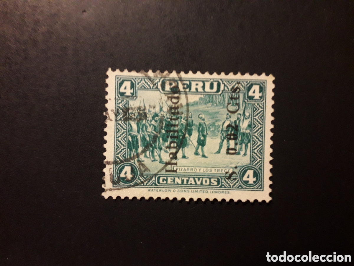 Sellos: PER&Uacute; YVERT 331 SELLO SUELTO USADO 1936 SOBRECARGADO PEDIDO M&Iacute;NIMO 3&euro;