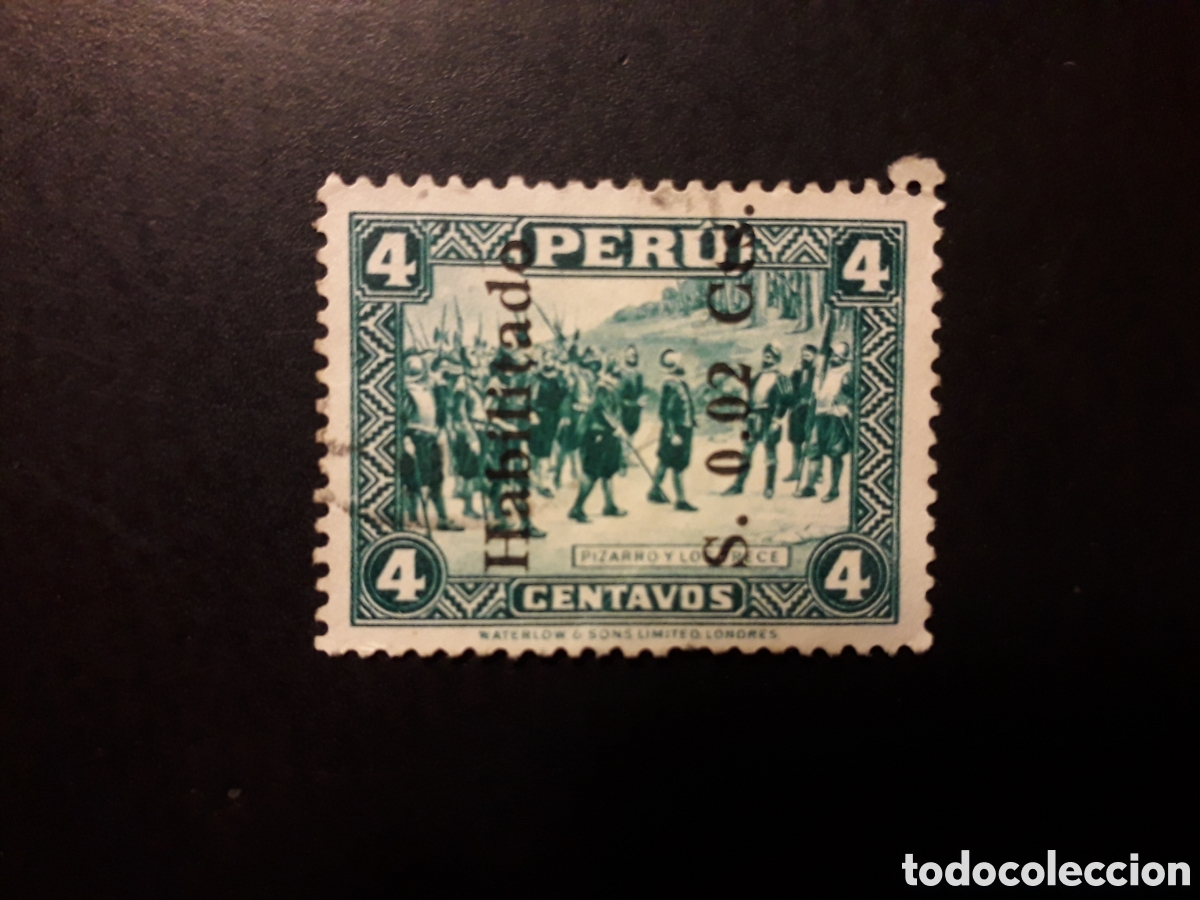 Sellos: PER&Uacute; YVERT 331 SELLO SUELTO USADO 1936 SOBRECARGADO PEDIDO M&Iacute;NIMO 3&euro;