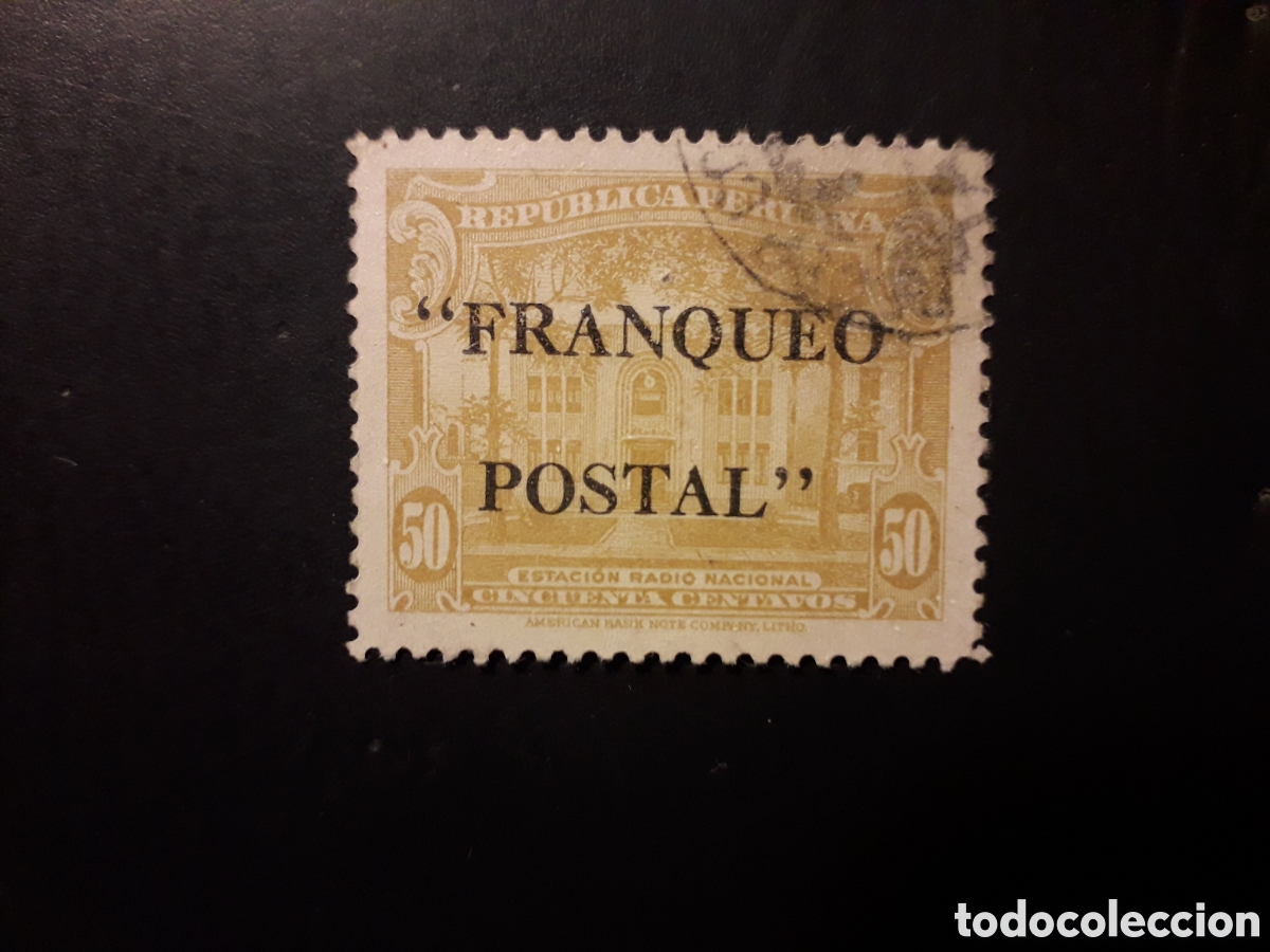 Sellos: PER&Uacute; YVERT 370 SELLO SUELTO USADO 1941 SOBRECARGADO PEDIDO M&Iacute;NIMO 3&euro;