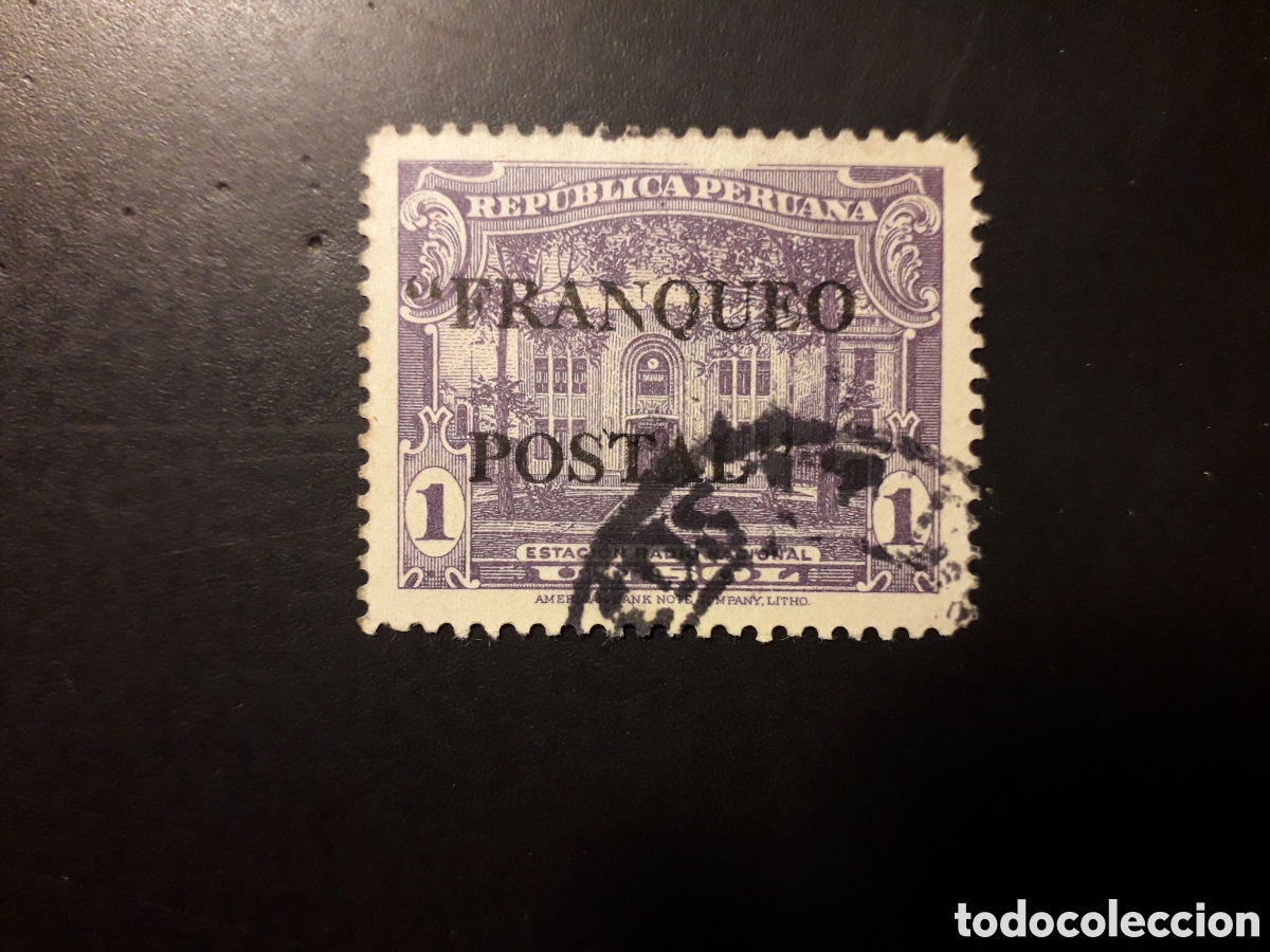 Sellos: PER&Uacute; YVERT 371 SELLO SUELTO USADO 1941 SOBRECARGADO PEDIDO M&Iacute;NIMO 3&euro;