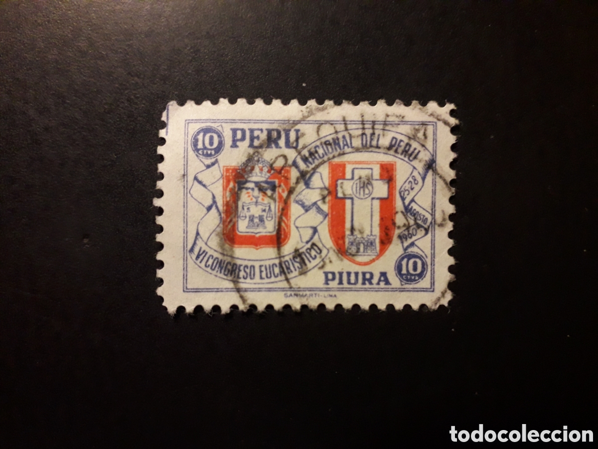 Sellos: PER&Uacute; YVERT 451A SELLO SUELTO USADO 1960 CONGRESO EUCAR&Iacute;STICO PEDIDO M&Iacute;NIMO 3&euro;