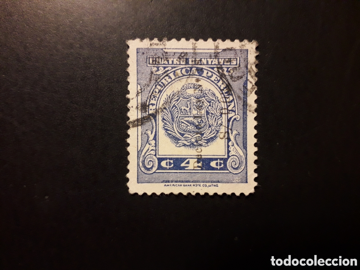 Sellos: PER&Uacute; YVERT 437 SELLO SUELTO USADO 1953 SOBRECARGADO PEDIDO M&Iacute;NIMO 3&euro;