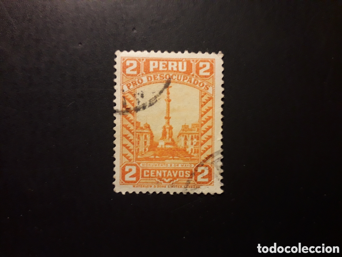 Sellos: PER&Uacute; YVERT 296 SELLO SUELTO USADO 1934-35 PRO PARADOS PEDIDO M&Iacute;NIMO 3&euro;