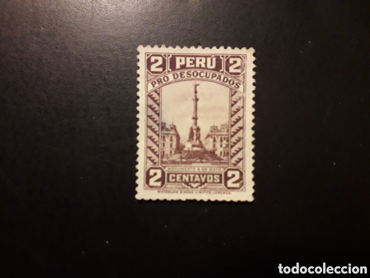 Sellos: PER&Uacute; YVERT 296A SELLO SUELTO USADO 1934-35 PRO PARADOS PEDIDO M&Iacute;NIMO 3&euro;