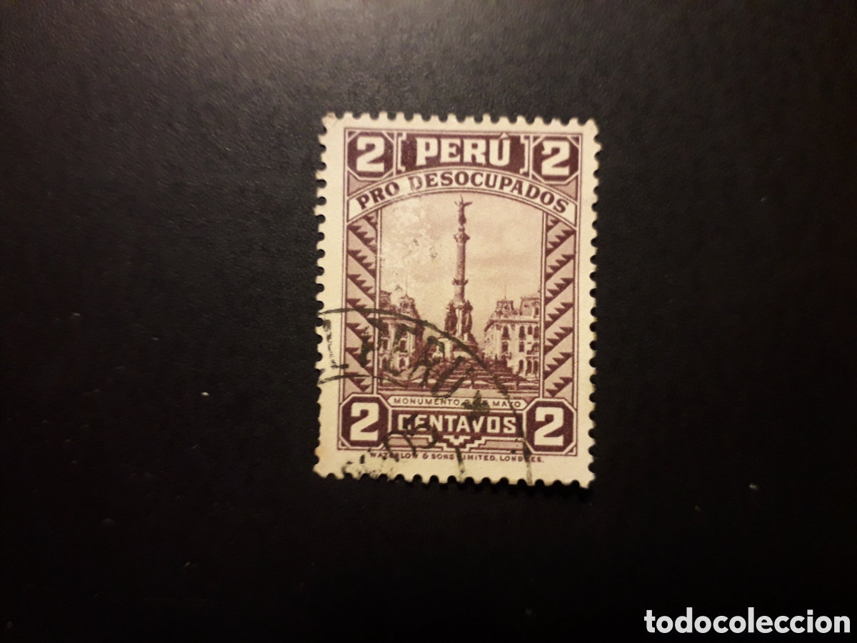 Sellos: PER&Uacute; YVERT 296A SELLO SUELTO USADO 1934-35 PRO PARADOS PEDIDO M&Iacute;NIMO 3&euro;