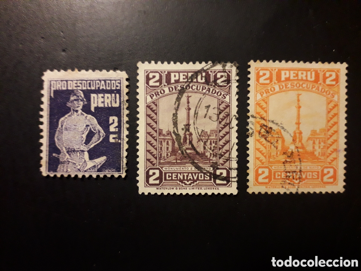 Sellos: PER&Uacute; YVERT 295/96A SERIE COMPLETA USADA 1934-35 PRO PARADOS PEDIDO M&Iacute;NIMO 3&euro;
