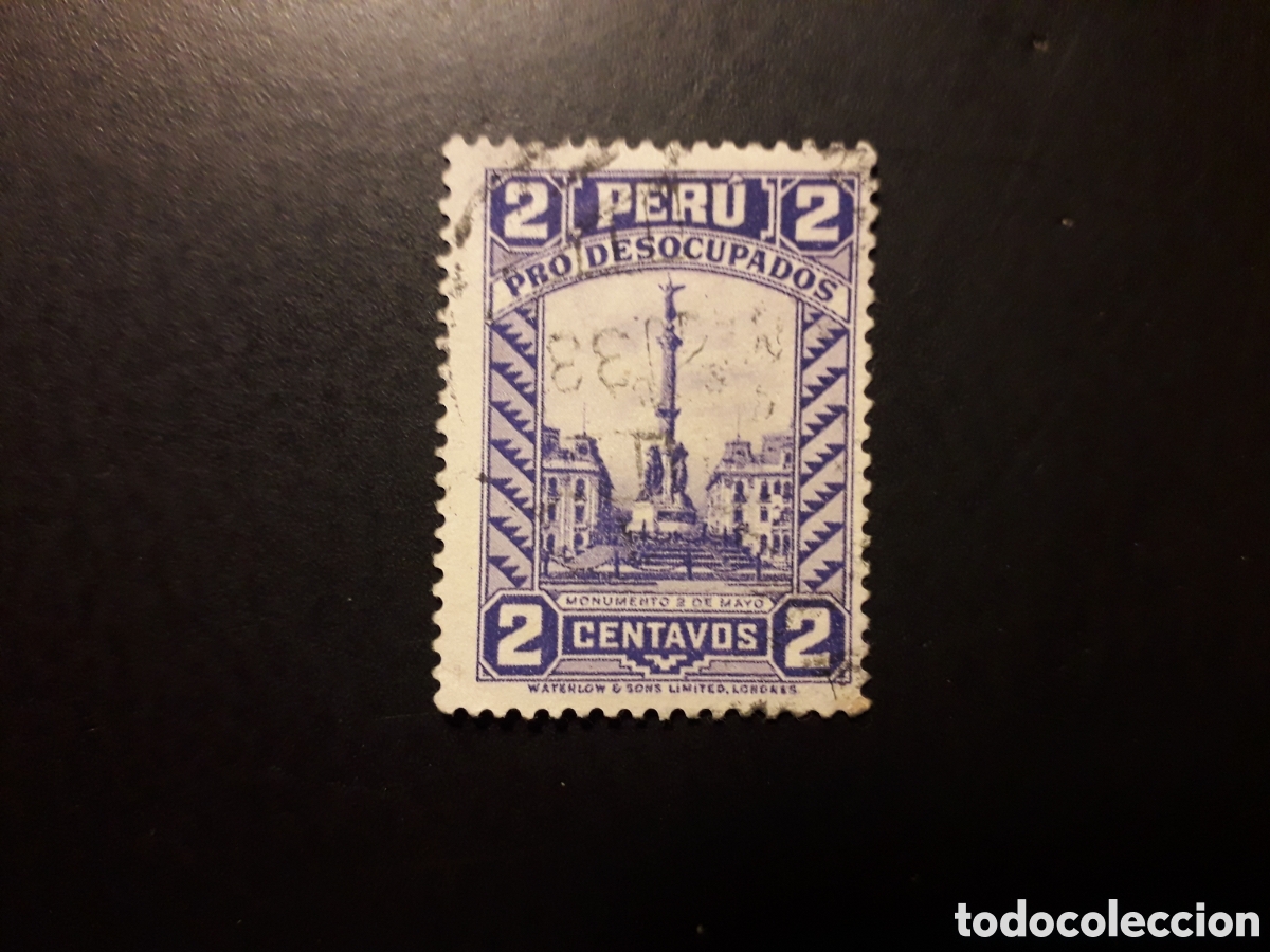 Sellos: PER&Uacute; YVERT 293 SELLO SUELTO USADO 1933 PRO PARADOS PEDIDO M&Iacute;NIMO 3&euro;