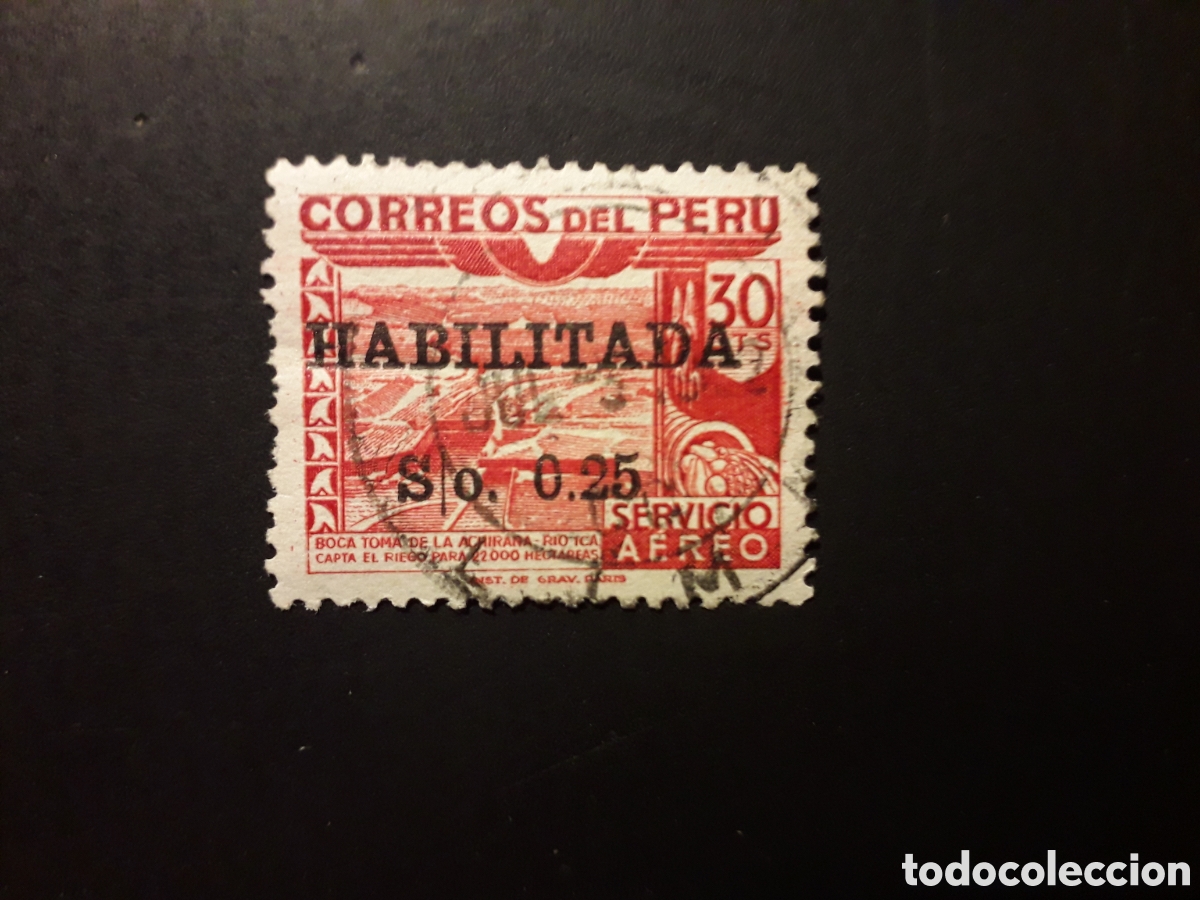 Sellos: PER&Uacute; YVERT A 97 SERIE COMPLETA USADA 1951 SOBRECARGADO PEDIDO M&Iacute;NIMO 3&euro;