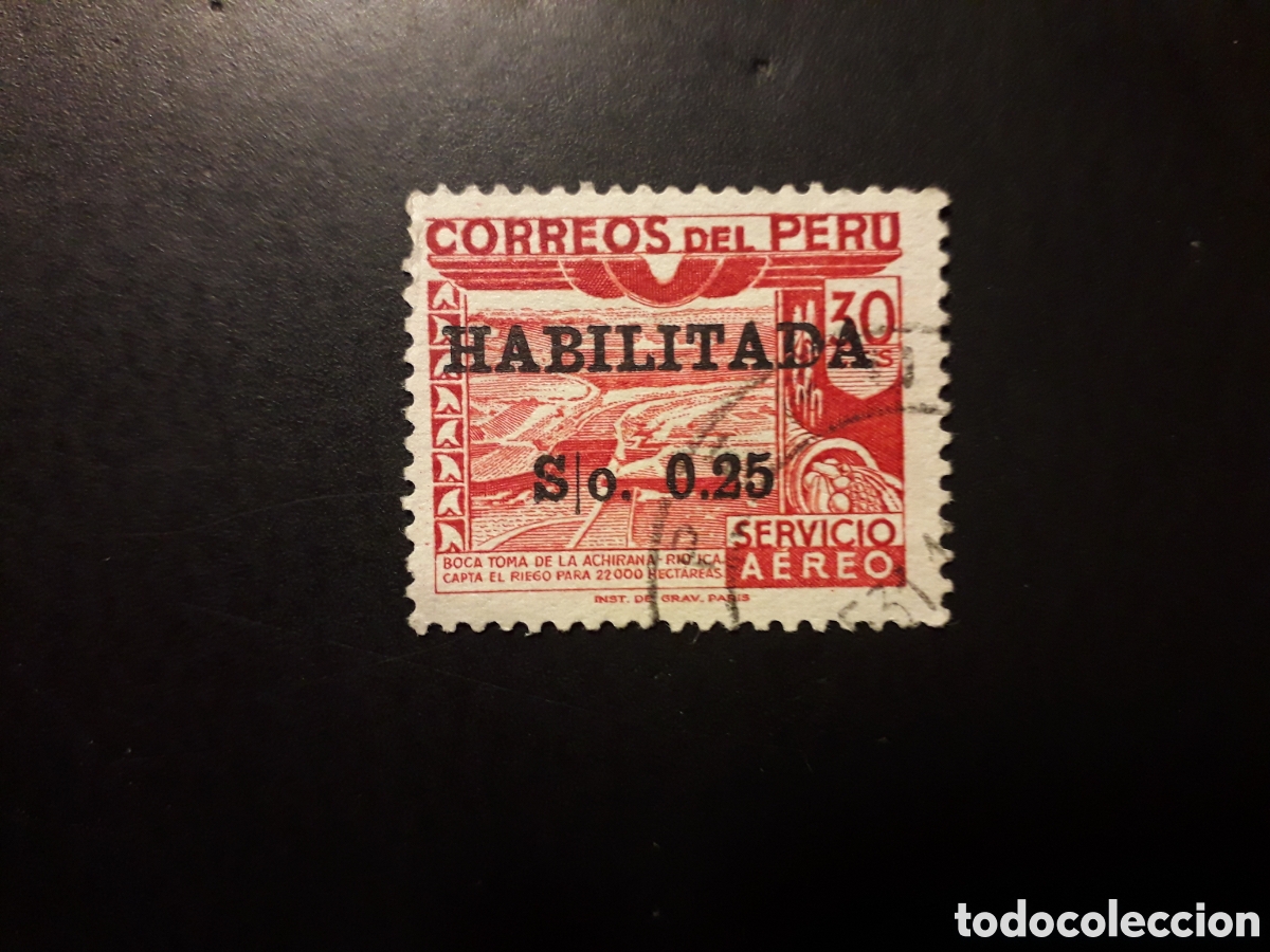 Sellos: PER&Uacute; YVERT A 97 SERIE COMPLETA USADA 1951 SOBRECARGADO PEDIDO M&Iacute;NIMO 3&euro;