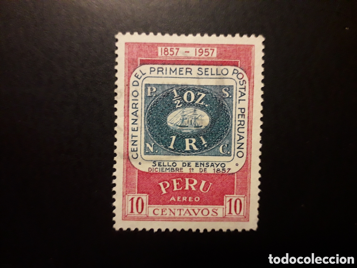 Sellos: PER&Uacute; YVERT A 126 SELLO SUELTO USADO USADO 1957 SELLOS SOBRE SELLOS PEDIDO M&Iacute;NIMO 3&euro;