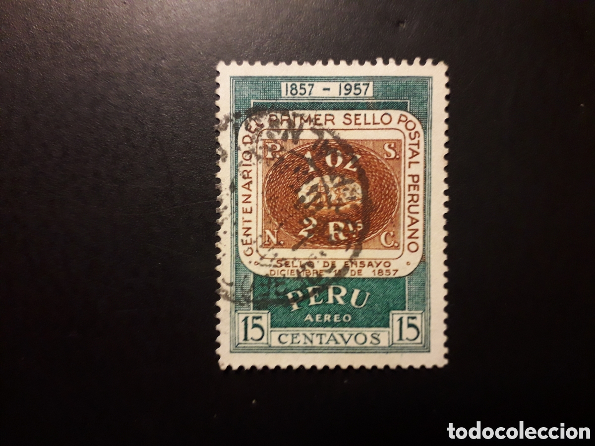 Sellos: PER&Uacute; YVERT A 127 SELLO SUELTO USADO USADO 1957 SELLOS SOBRE SELLOS PEDIDO M&Iacute;NIMO 3&euro;