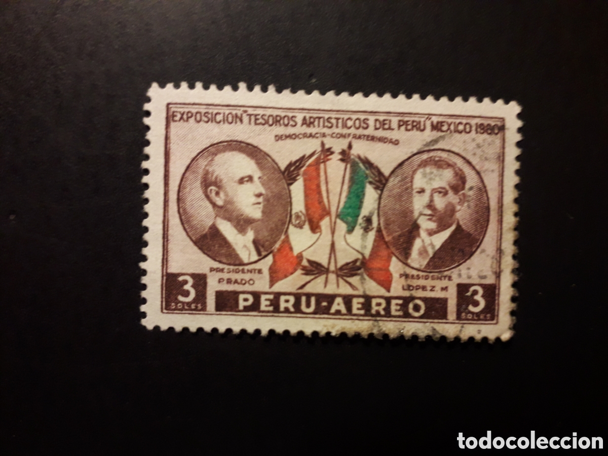 Sellos: PER&Uacute; YVERT A 174 SELLO SUELTO USADO 1962 TESOROS DEL PER&Uacute; EN M&Eacute;XICO, BANDERAS PEDIDO M&Iacute;NIMO 3&euro;
