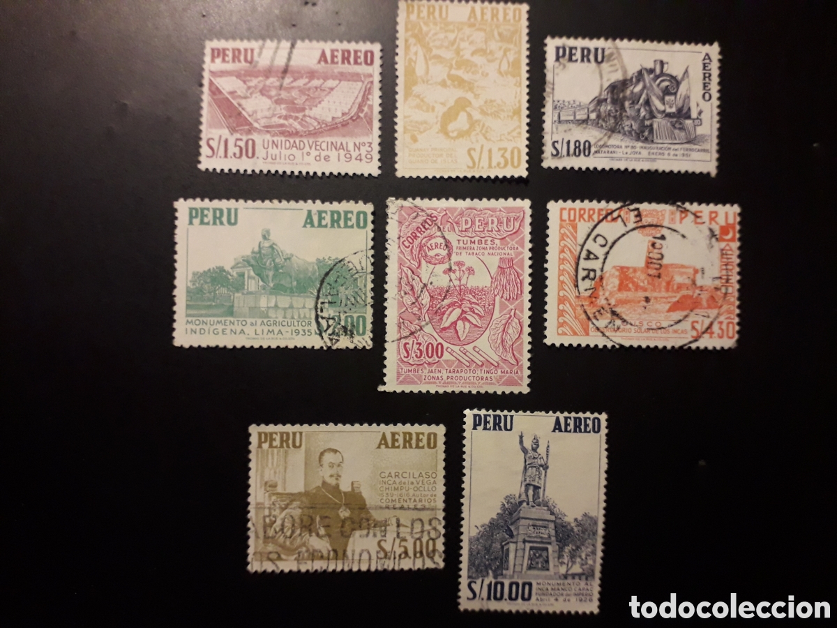 Sellos: PER&Uacute; YVERT A 176/83 SERIE COMPLETA USADA 1962 SERIE B&Aacute;SICA PEDIDO M&Iacute;NIMO 3&euro;